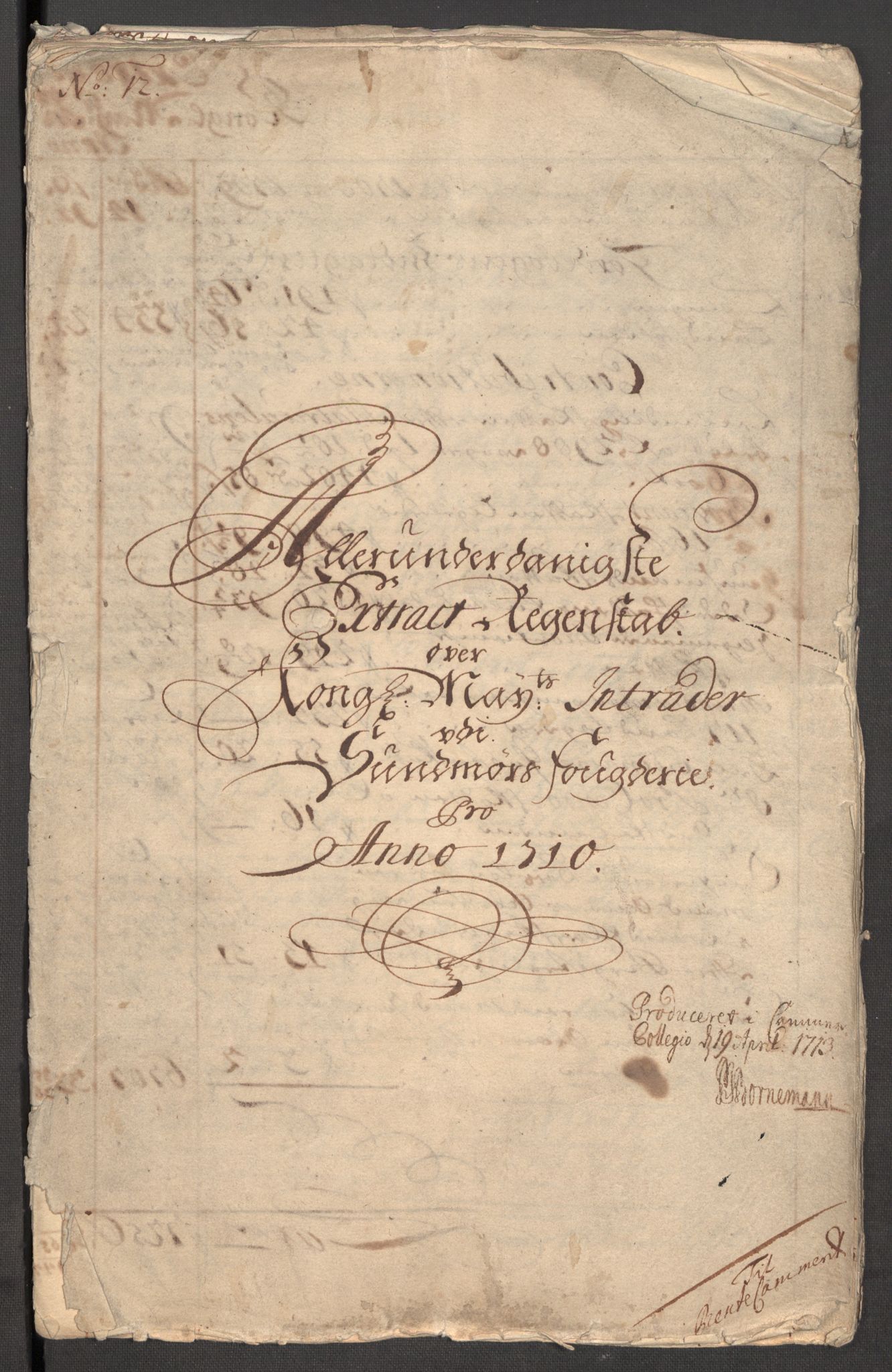 Rentekammeret inntil 1814, Reviderte regnskaper, Fogderegnskap, RA/EA-4092/R54/L3563: Fogderegnskap Sunnmøre, 1710, p. 5