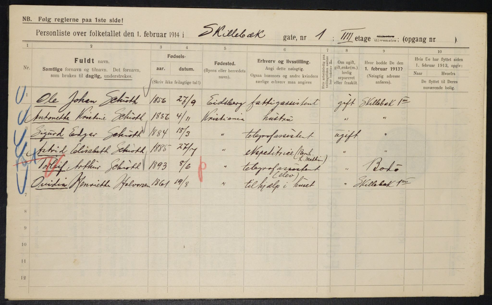 OBA, Municipal Census 1914 for Kristiania, 1914, p. 95318