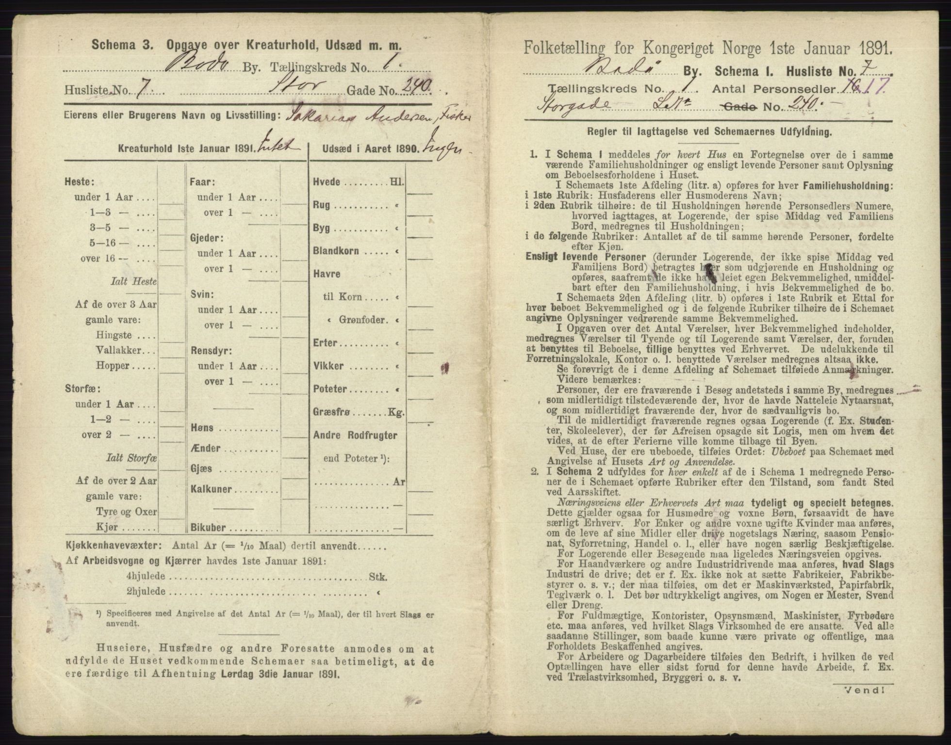 RA, 1891 census for 1804 Bodø, 1891, p. 29