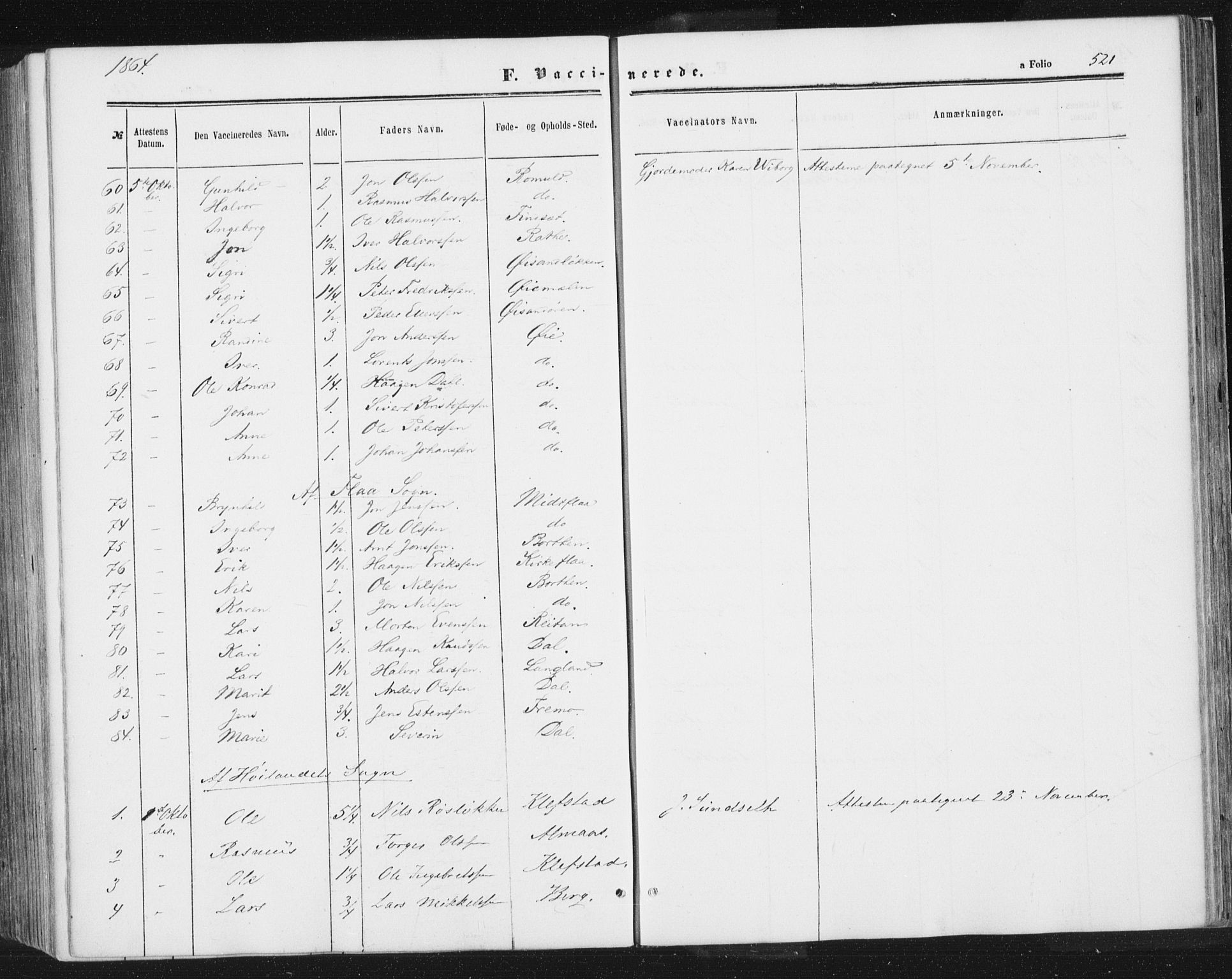 Ministerialprotokoller, klokkerbøker og fødselsregistre - Sør-Trøndelag, SAT/A-1456/691/L1077: Parish register (official) no. 691A09, 1862-1873, p. 521