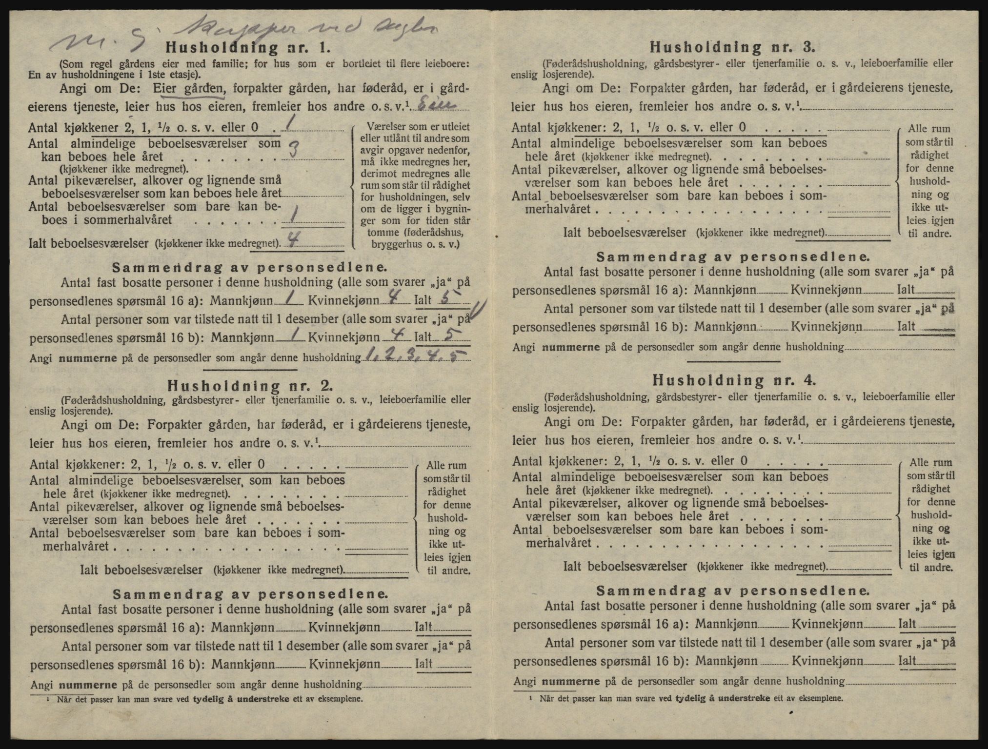 SAO, 1920 census for Glemmen, 1920, p. 1034