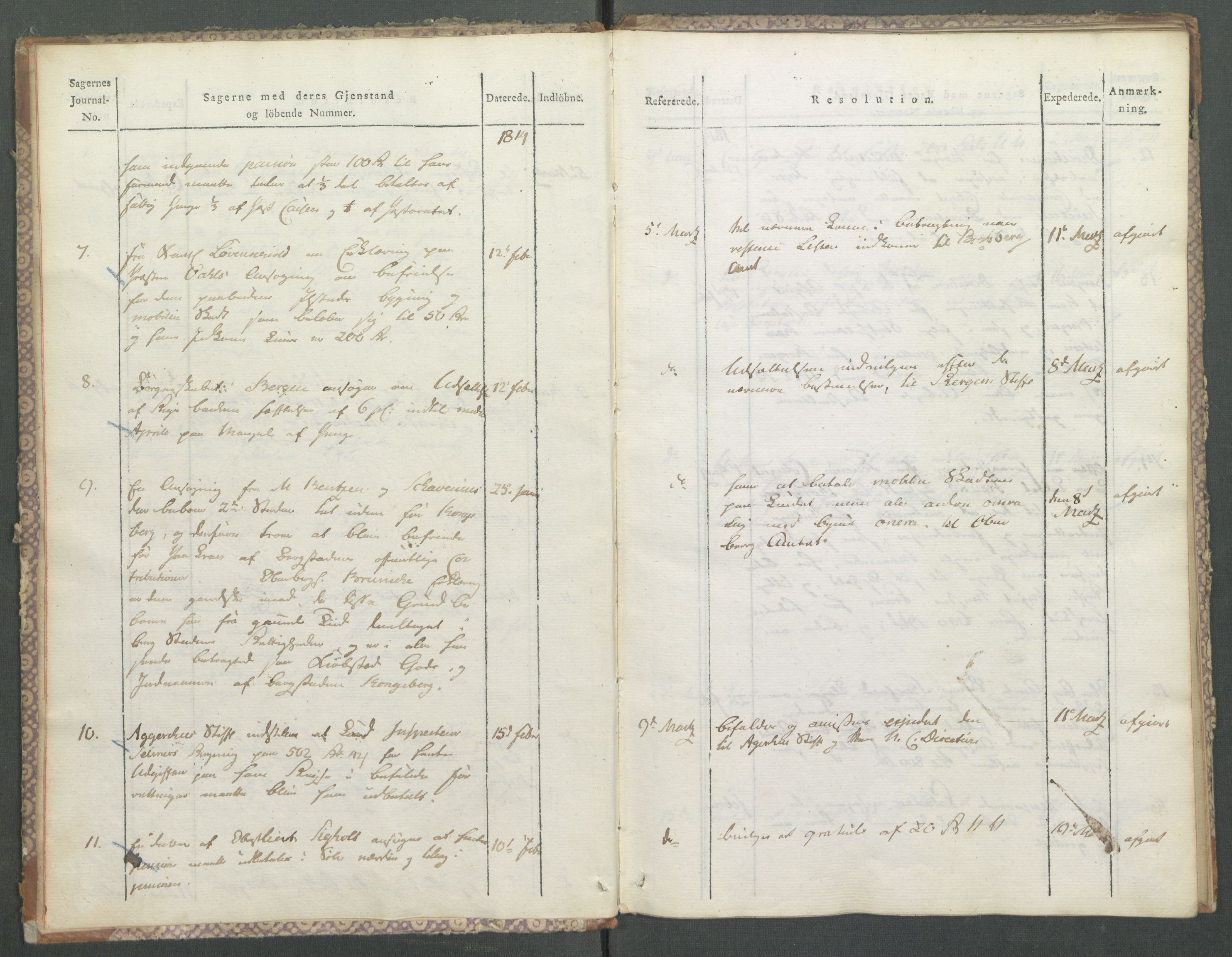 Departementene i 1814, RA/S-3899/Fa/L0006: 1. byrå - Journal A 1-543, 1814, p. 4
