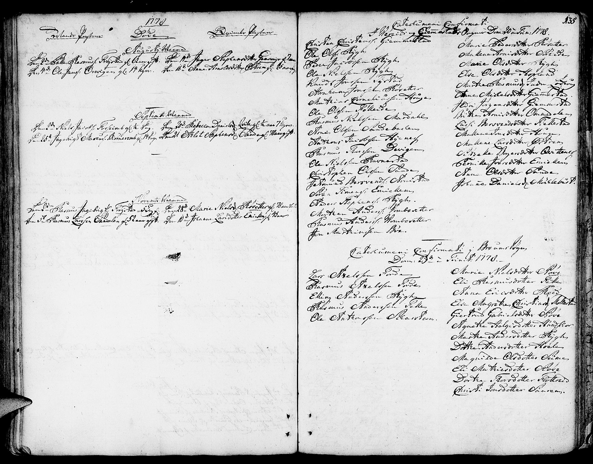 Gloppen sokneprestembete, AV/SAB-A-80101/H/Haa/Haaa/L0004: Parish register (official) no. A 4, 1758-1784, p. 135