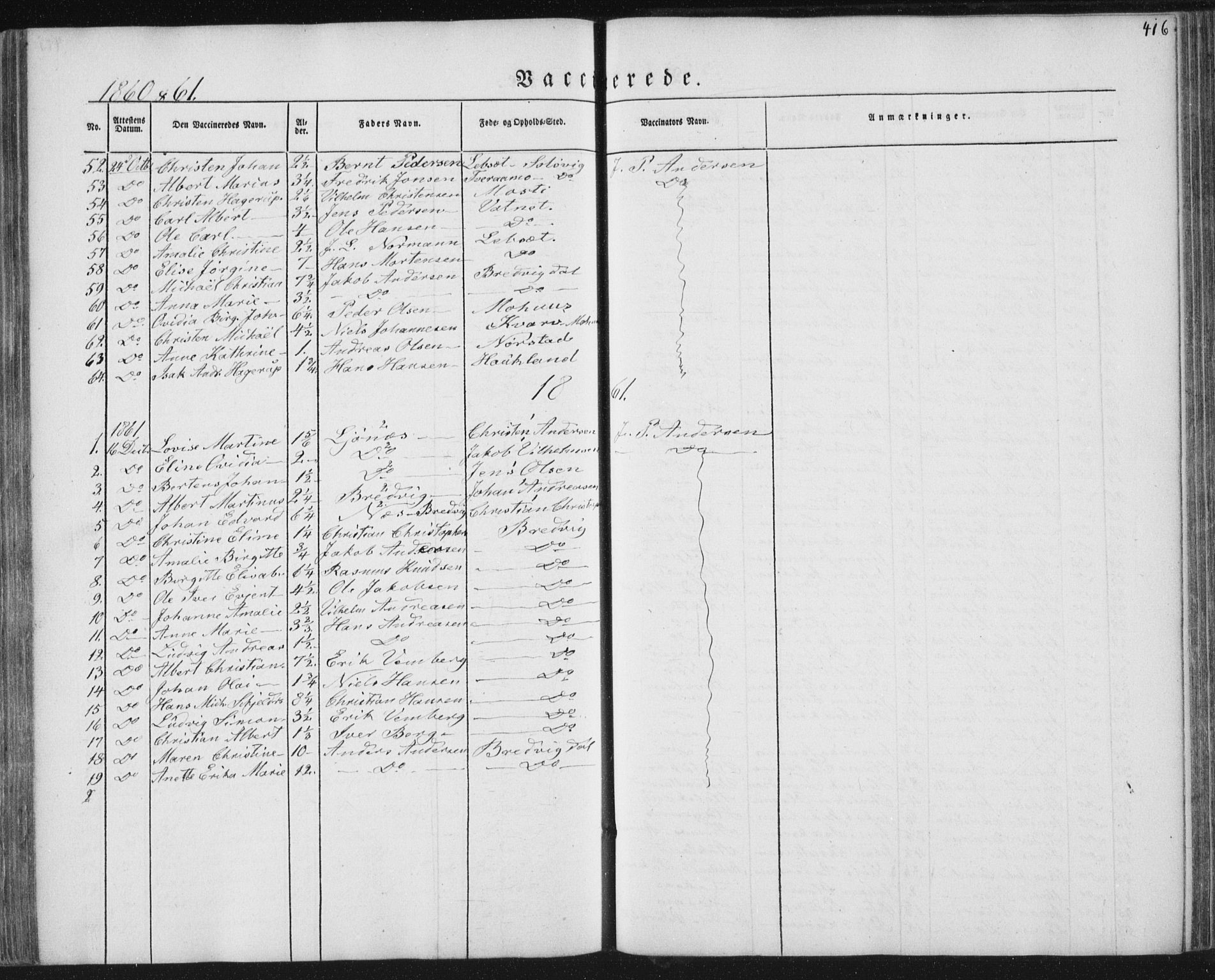 Ministerialprotokoller, klokkerbøker og fødselsregistre - Nordland, SAT/A-1459/852/L0738: Parish register (official) no. 852A08, 1849-1865, p. 416