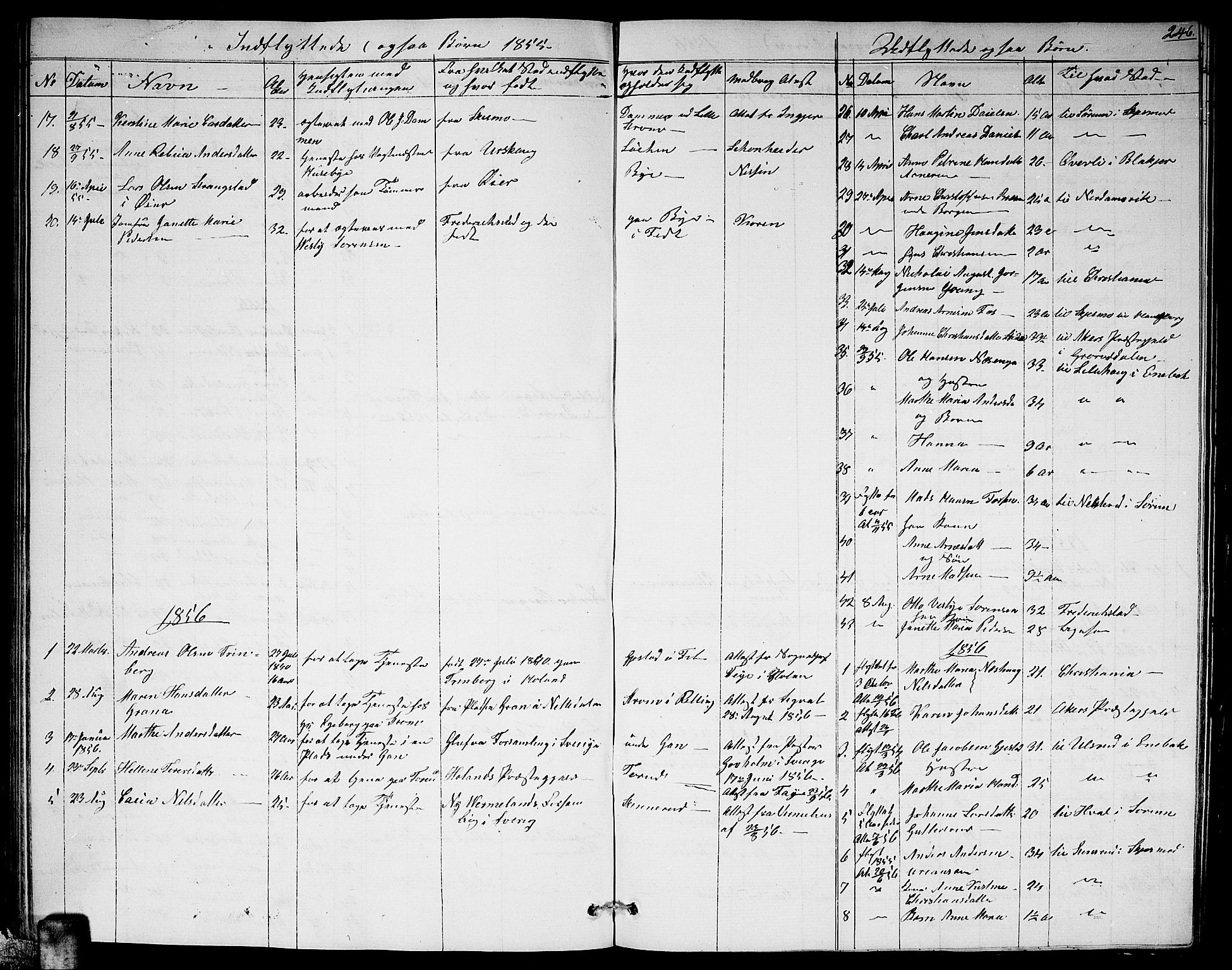 Fet prestekontor Kirkebøker, AV/SAO-A-10370a/G/Ga/L0002: Parish register (copy) no. I 2, 1843-1859, p. 246