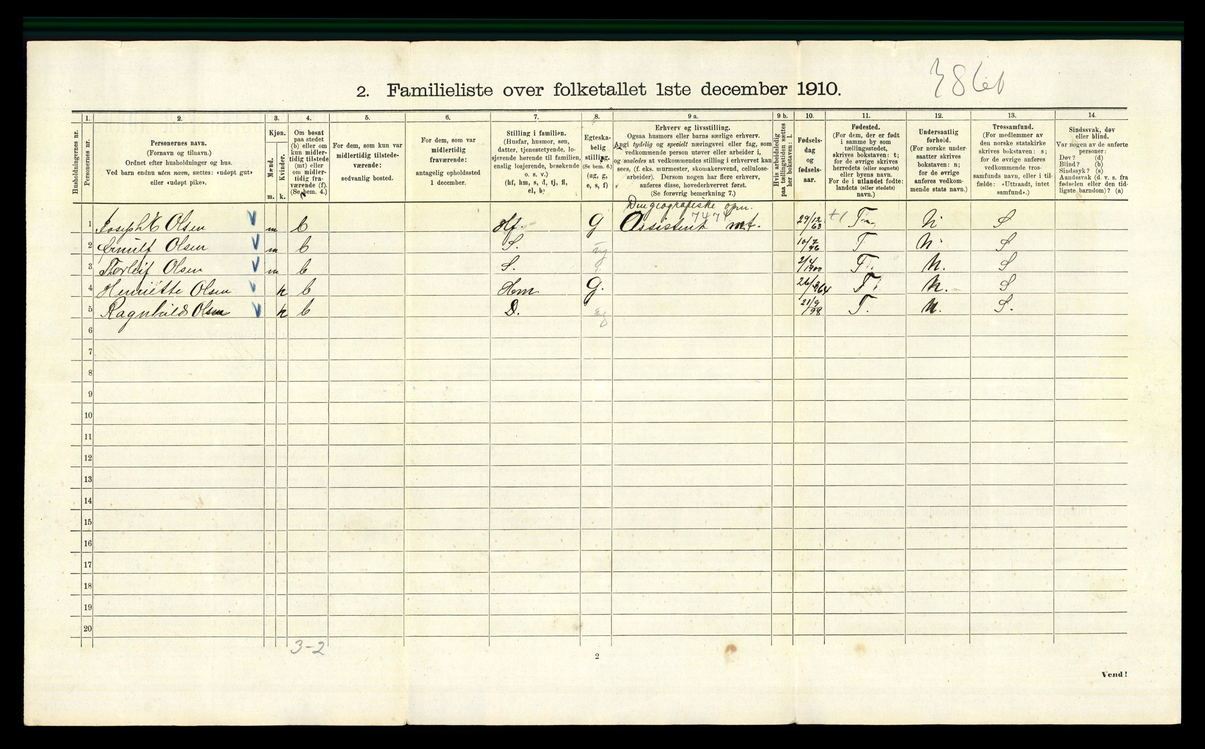 RA, 1910 census for Kristiania, 1910, p. 6388