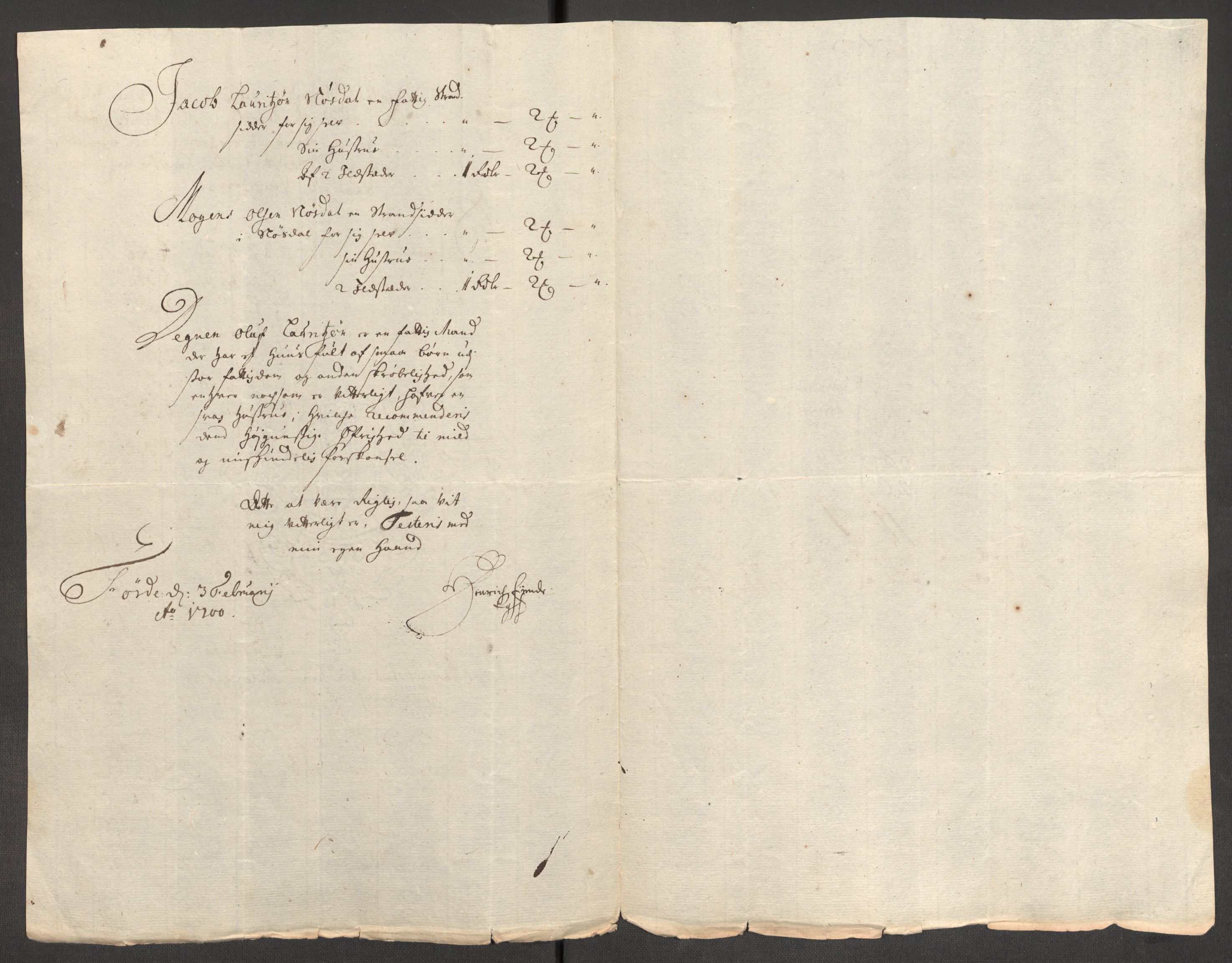 Rentekammeret inntil 1814, Reviderte regnskaper, Fogderegnskap, AV/RA-EA-4092/R53/L3424: Fogderegnskap Sunn- og Nordfjord, 1699, p. 398