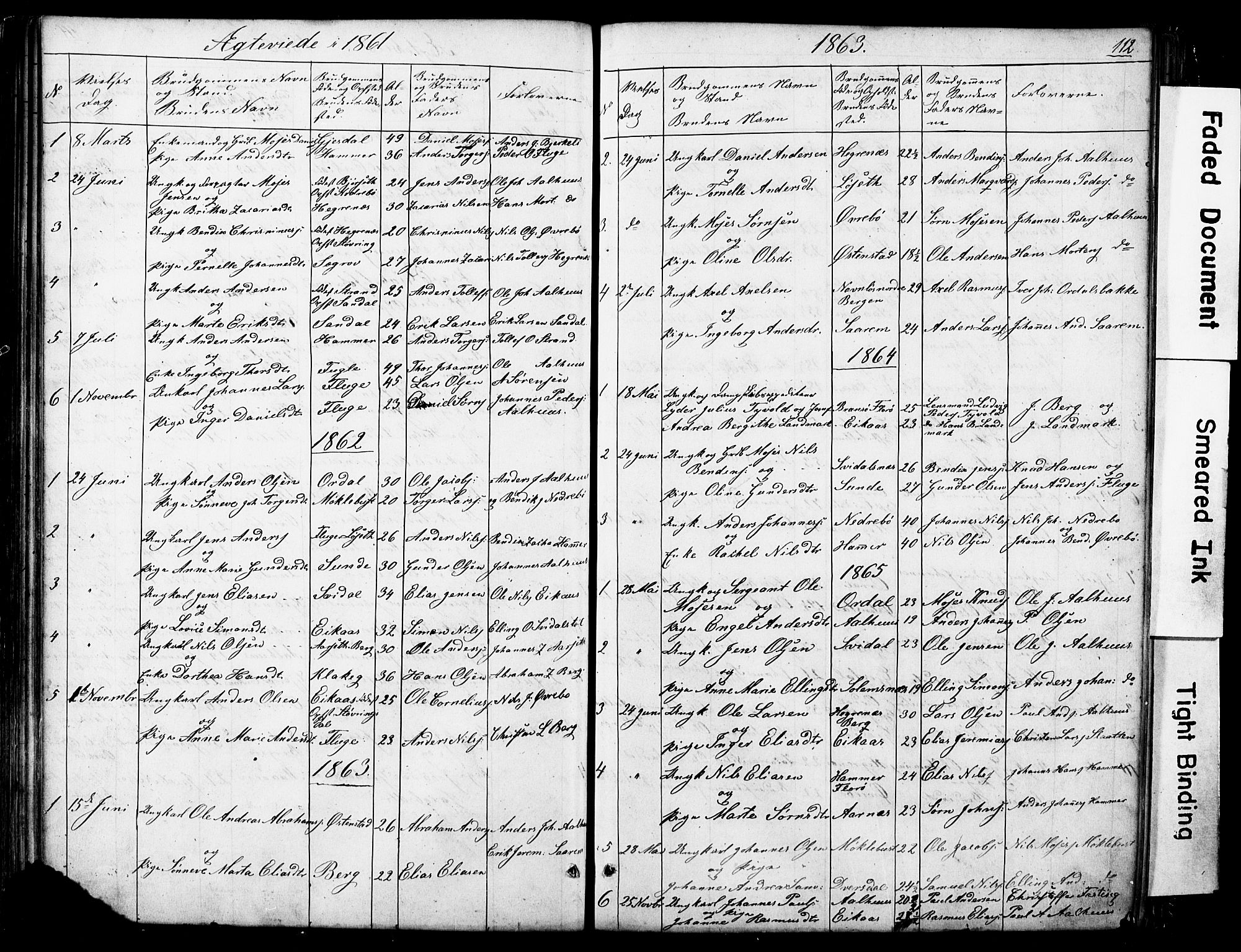 Jølster sokneprestembete, AV/SAB-A-80701/H/Hab/Haba/L0001: Parish register (copy) no. A 1, 1853-1894, p. 112