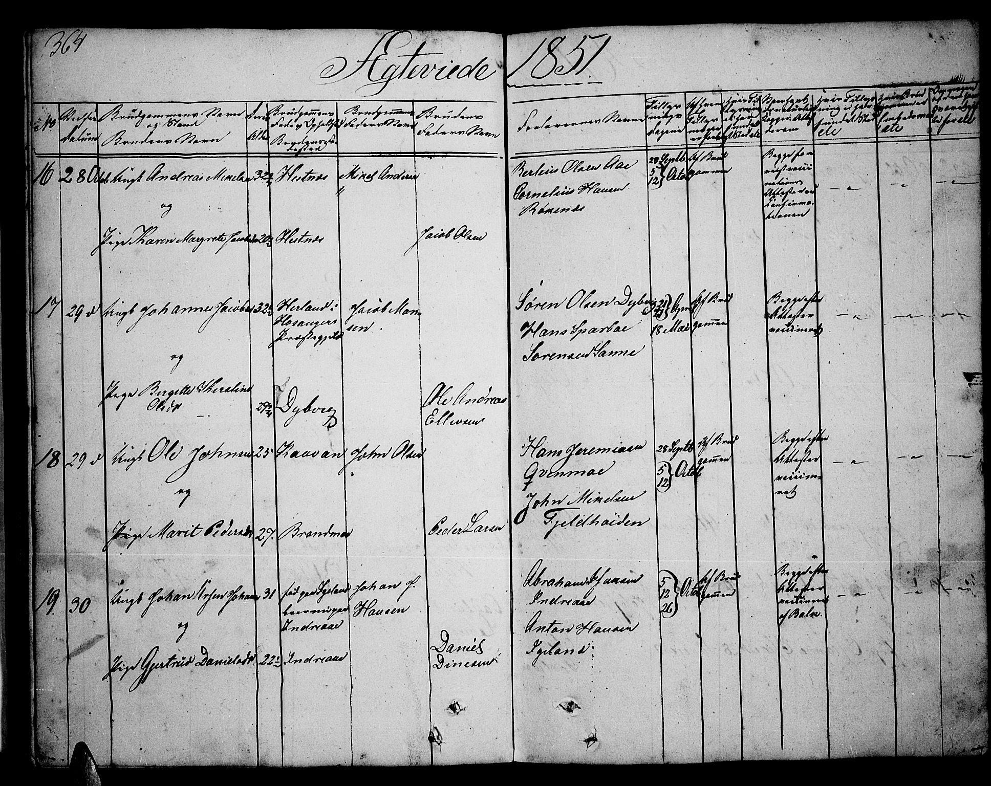 Ibestad sokneprestembete, AV/SATØ-S-0077/H/Ha/Hab/L0003klokker: Parish register (copy) no. 3, 1833-1852, p. 364