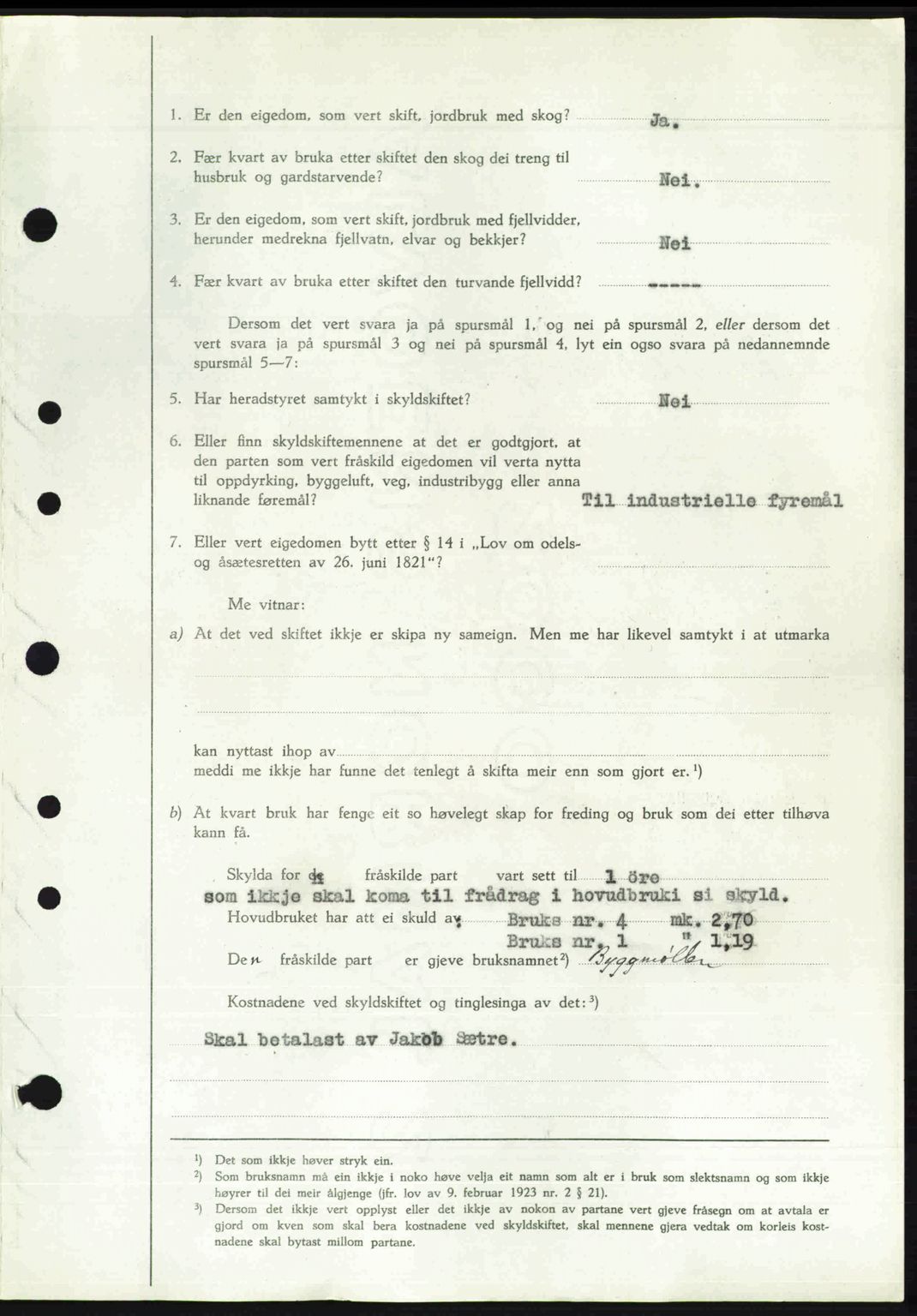 Nordhordland sorenskrivar, SAB/A-2901/1/G/Gb/Gbf/L0032: Mortgage book no. A32, 1947-1947, Diary no: : 2716/1947