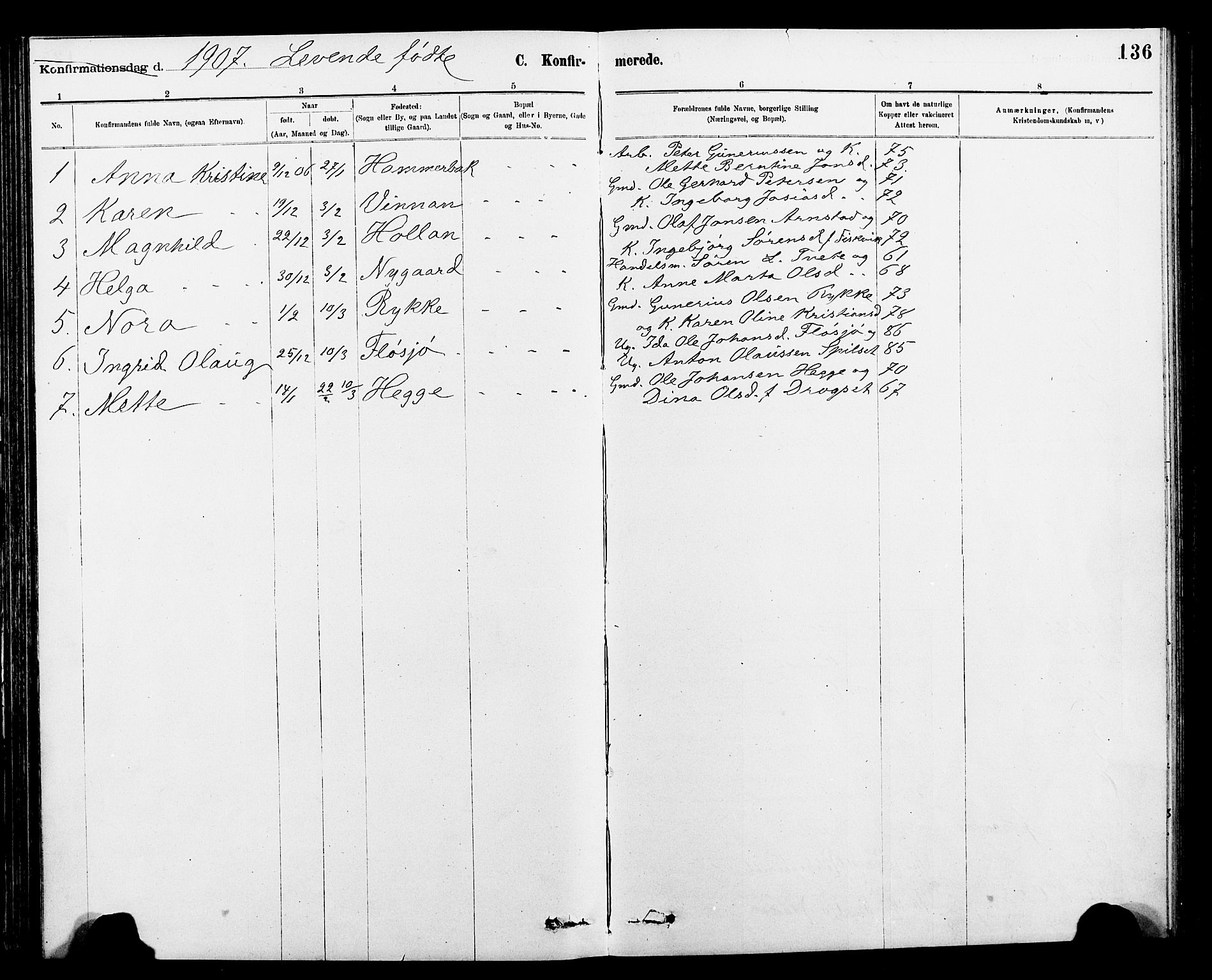 Ministerialprotokoller, klokkerbøker og fødselsregistre - Nord-Trøndelag, SAT/A-1458/712/L0103: Parish register (copy) no. 712C01, 1878-1917, p. 136