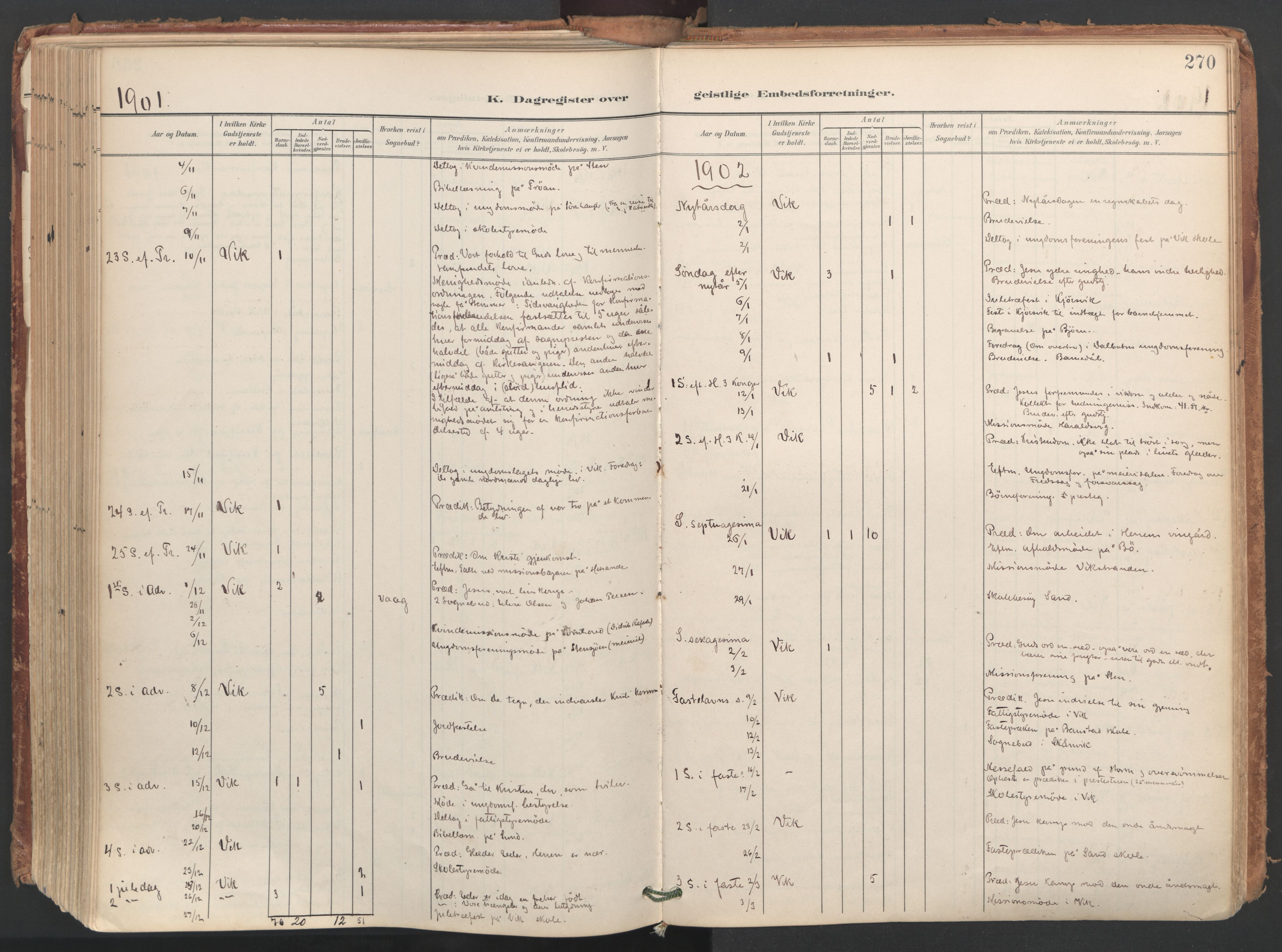 Ministerialprotokoller, klokkerbøker og fødselsregistre - Nordland, SAT/A-1459/812/L0180: Parish register (official) no. 812A09, 1901-1915, p. 270