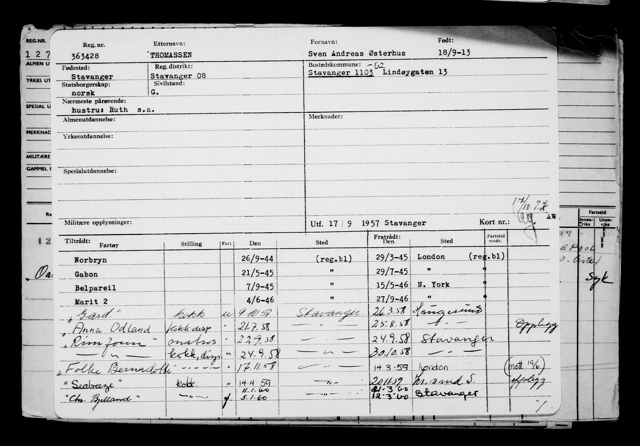 Direktoratet for sjømenn, AV/RA-S-3545/G/Gb/L0115: Hovedkort, 1913, p. 307