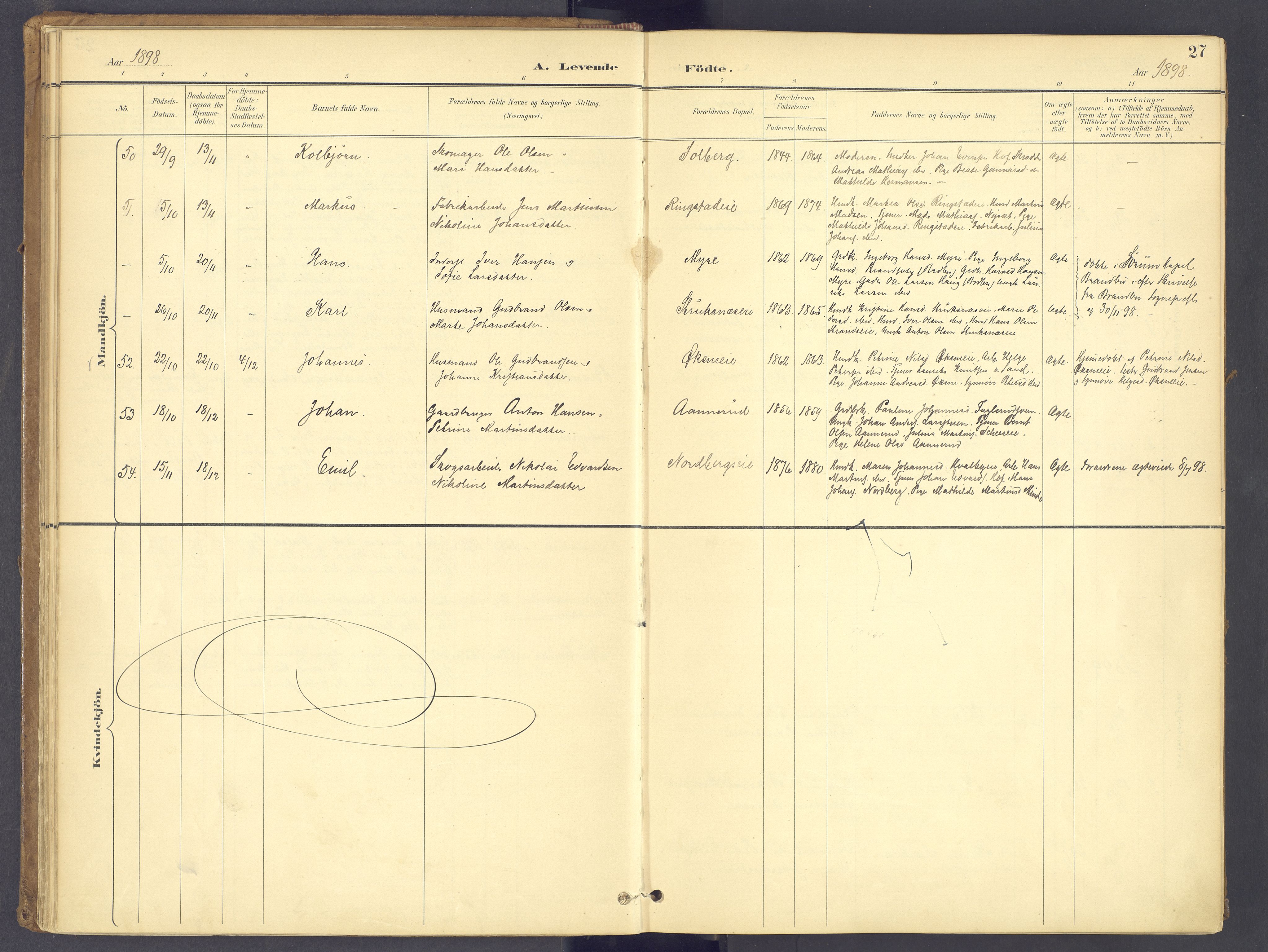 Søndre Land prestekontor, AV/SAH-PREST-122/K/L0006: Parish register (official) no. 6, 1895-1904, p. 27