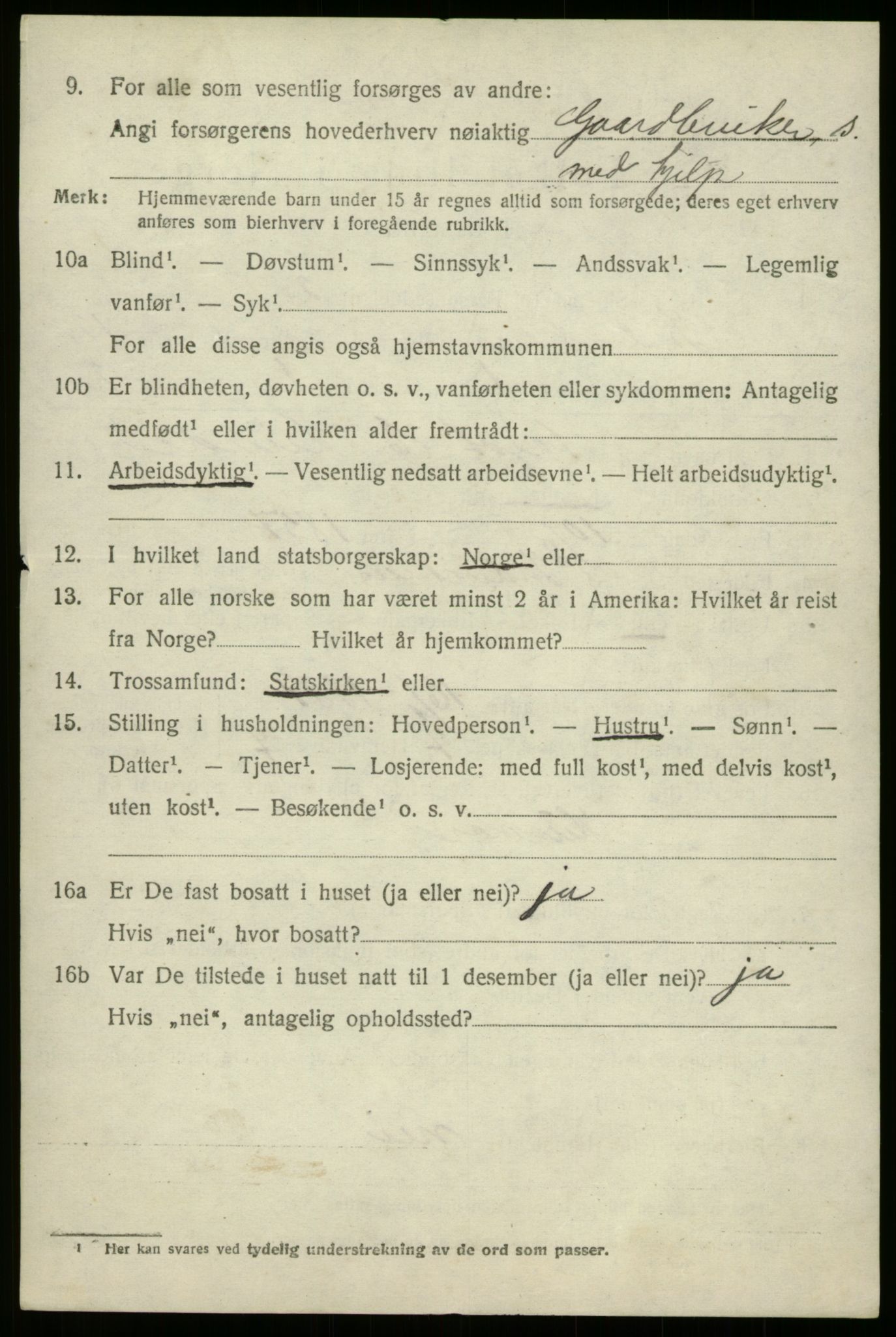 SAB, 1920 census for Innvik, 1920, p. 4882