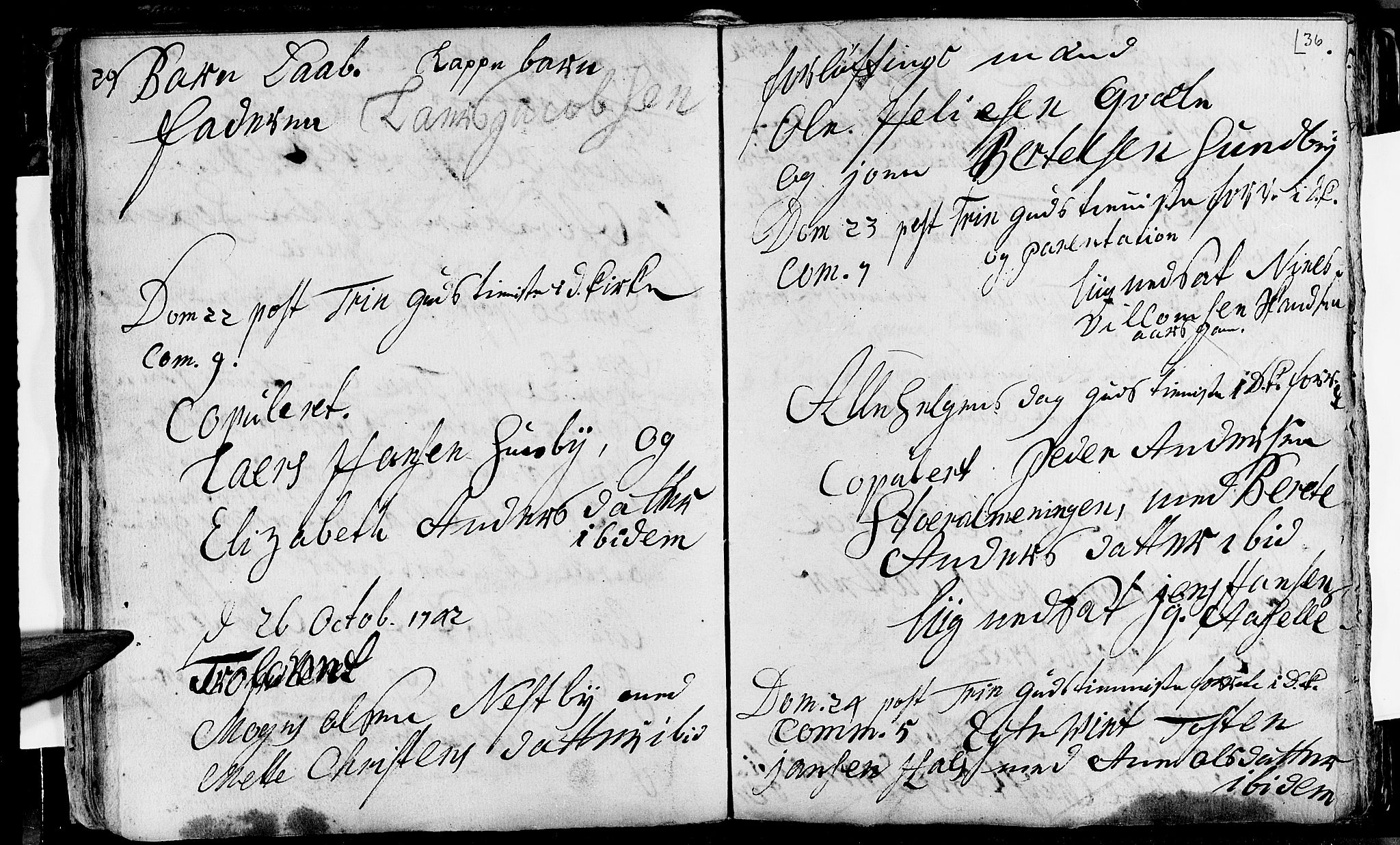 Ministerialprotokoller, klokkerbøker og fødselsregistre - Nordland, SAT/A-1459/847/L0662: Parish register (official) no. 847A02, 1735-1749, p. 36