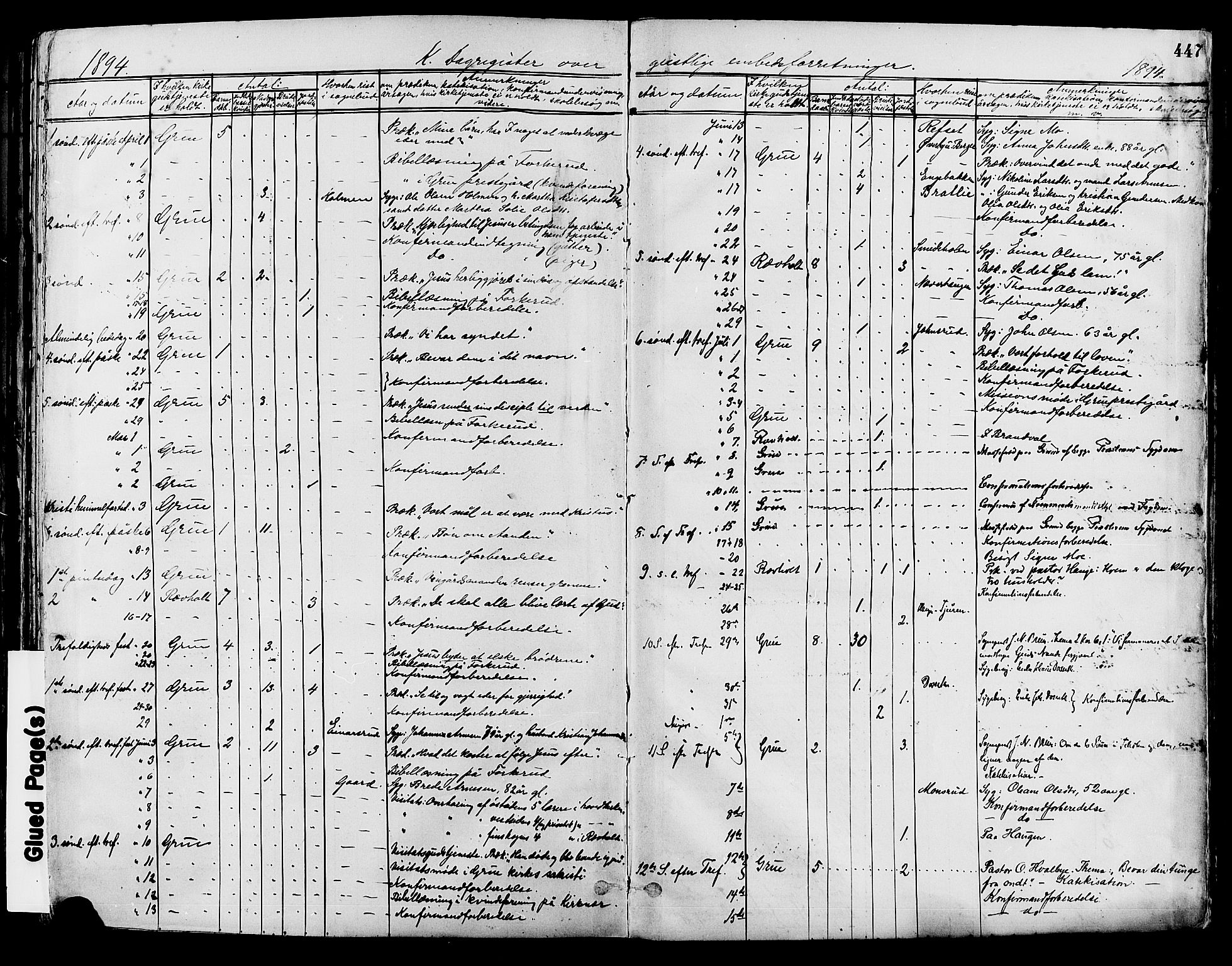 Grue prestekontor, AV/SAH-PREST-036/H/Ha/Haa/L0012: Parish register (official) no. 12, 1881-1897, p. 447