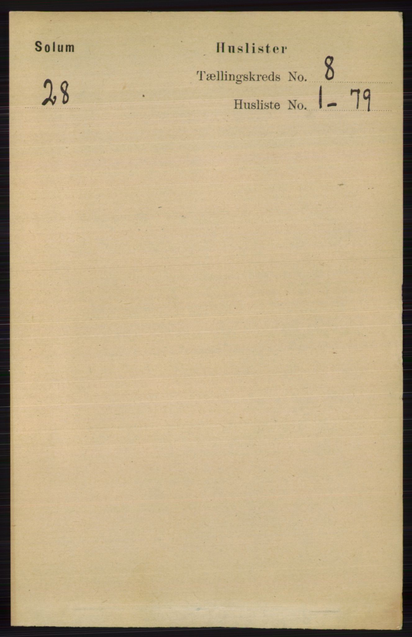 RA, 1891 census for 0818 Solum, 1891, p. 4027