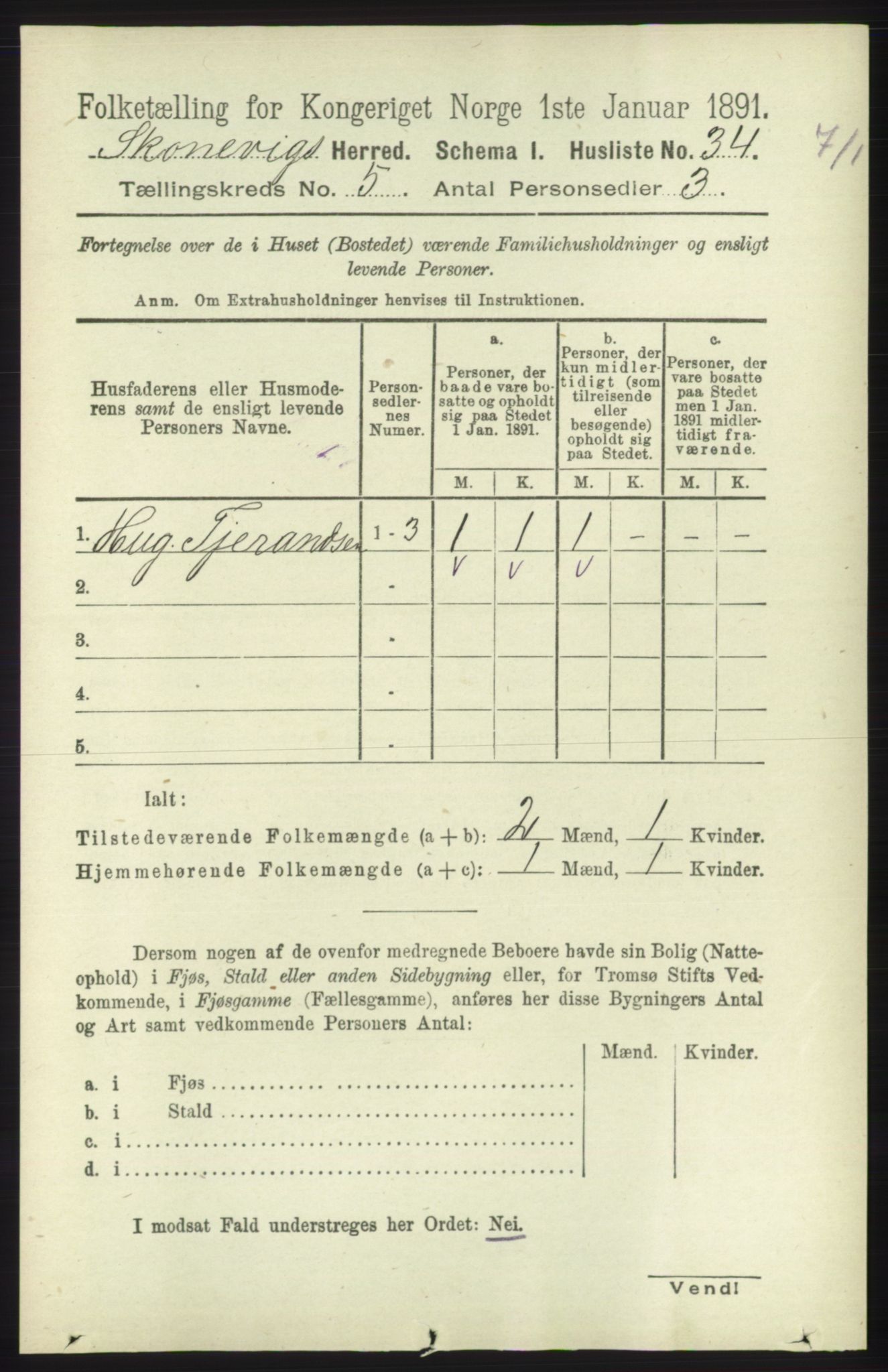 RA, 1891 census for 1212 Skånevik, 1891, p. 1254