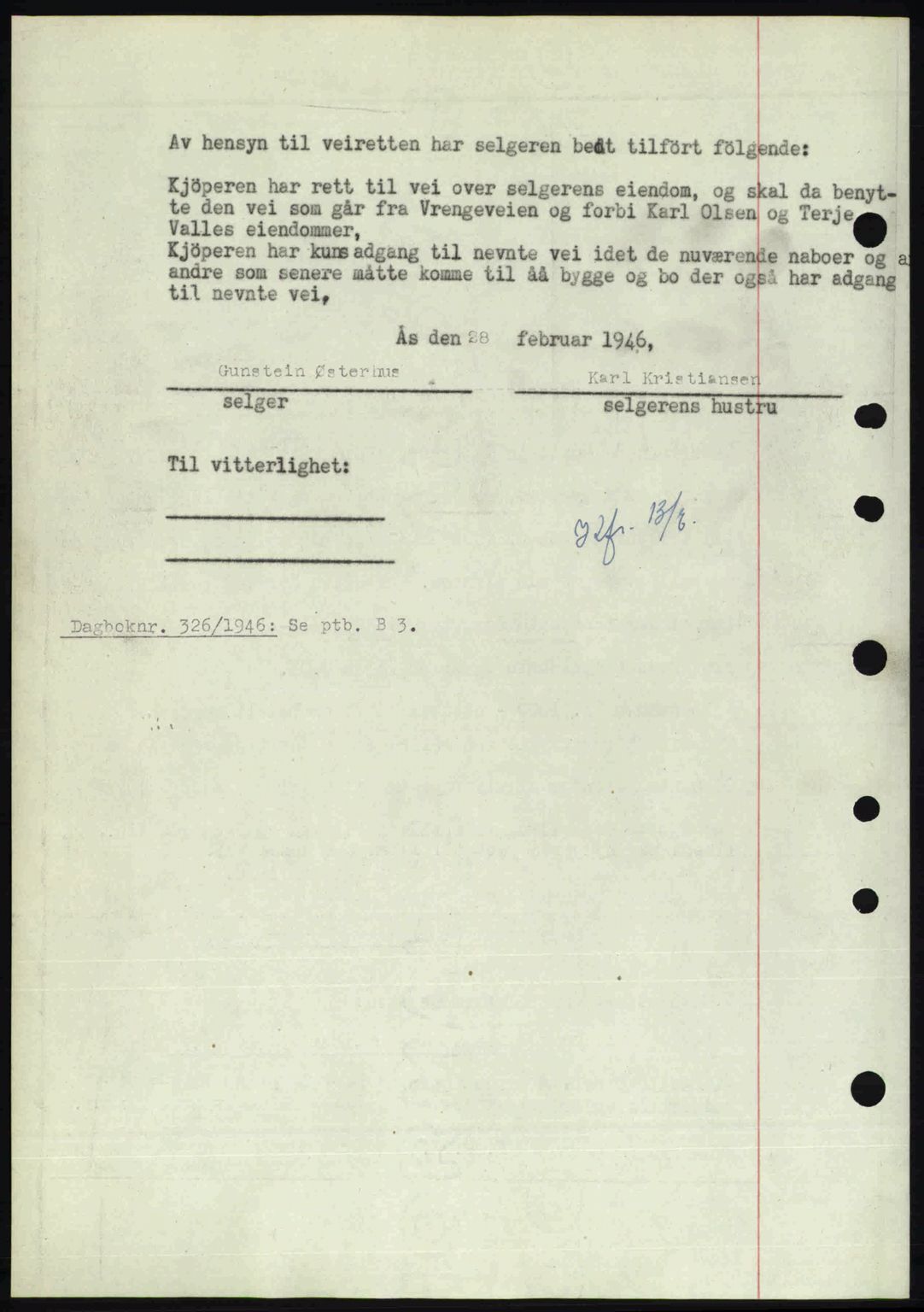 Nedenes sorenskriveri, AV/SAK-1221-0006/G/Gb/Gba/L0054: Mortgage book no. A6c, 1946-1946, Diary no: : 325/1946