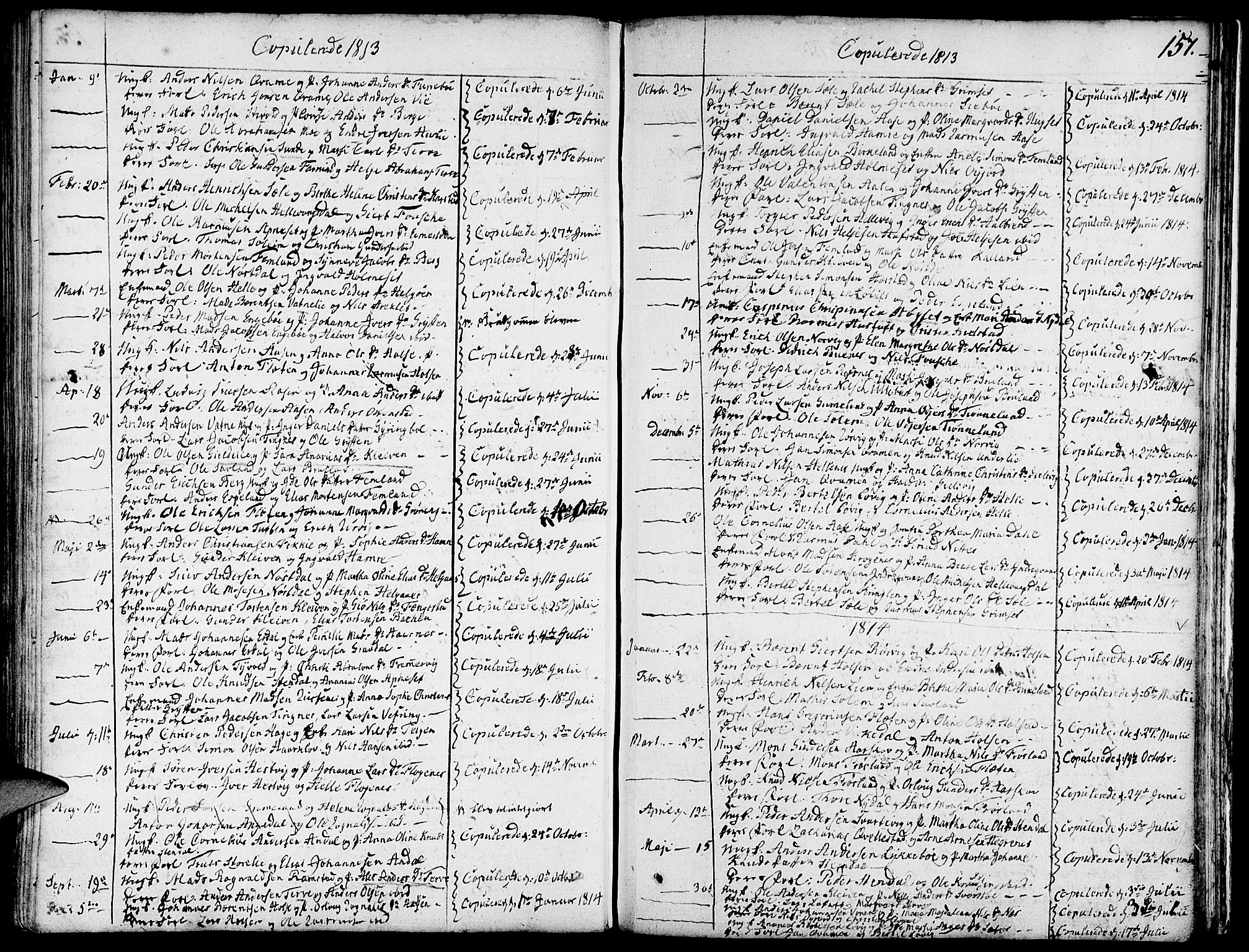 Førde sokneprestembete, AV/SAB-A-79901/H/Haa/Haaa/L0005: Parish register (official) no. A 5, 1803-1821, p. 157