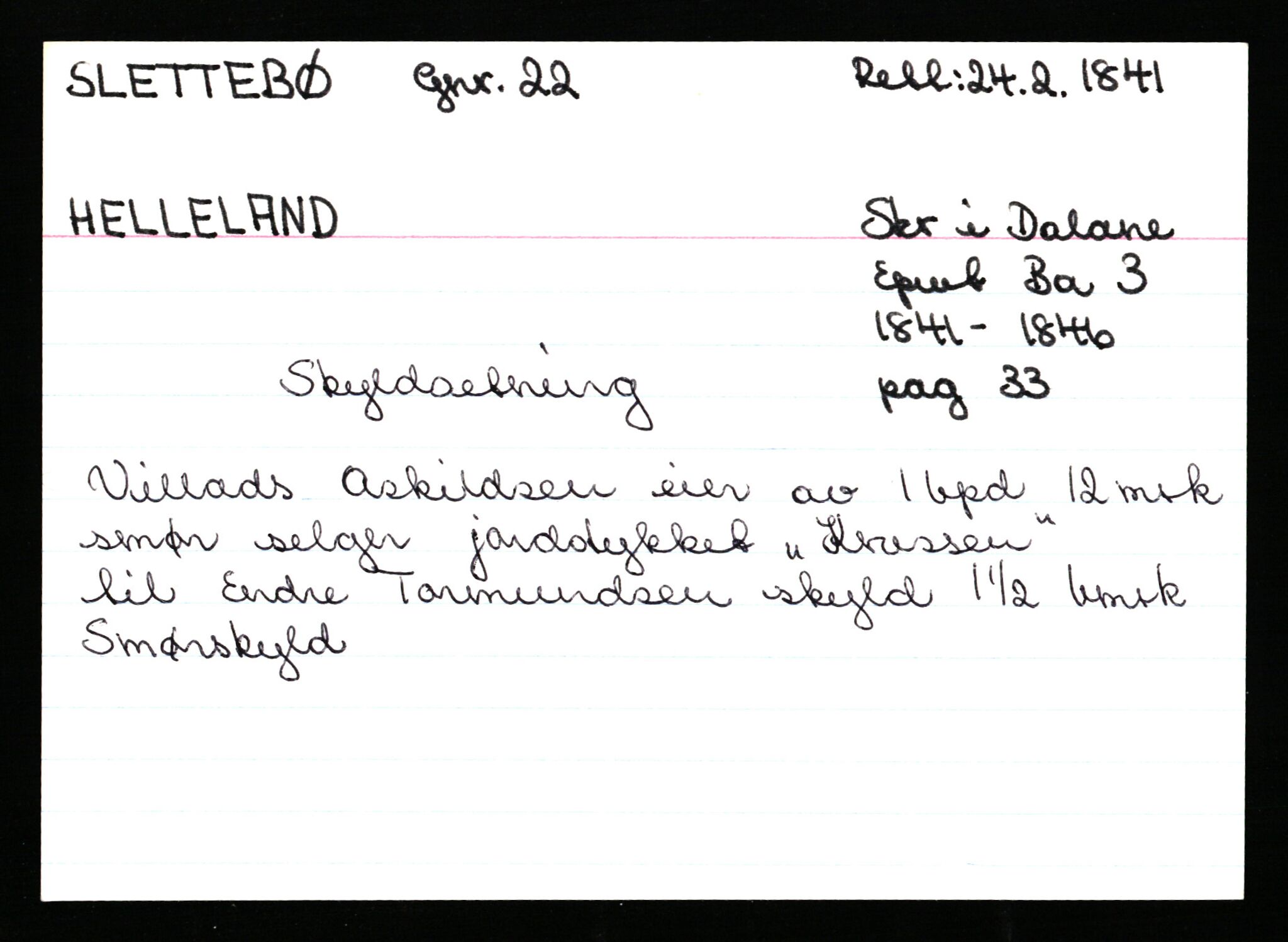 Statsarkivet i Stavanger, AV/SAST-A-101971/03/Y/Ym/L0053: Åstedskort sortert etter gårdsnavn: Skudeneshavn - Solbjør, 1600-1950, p. 335
