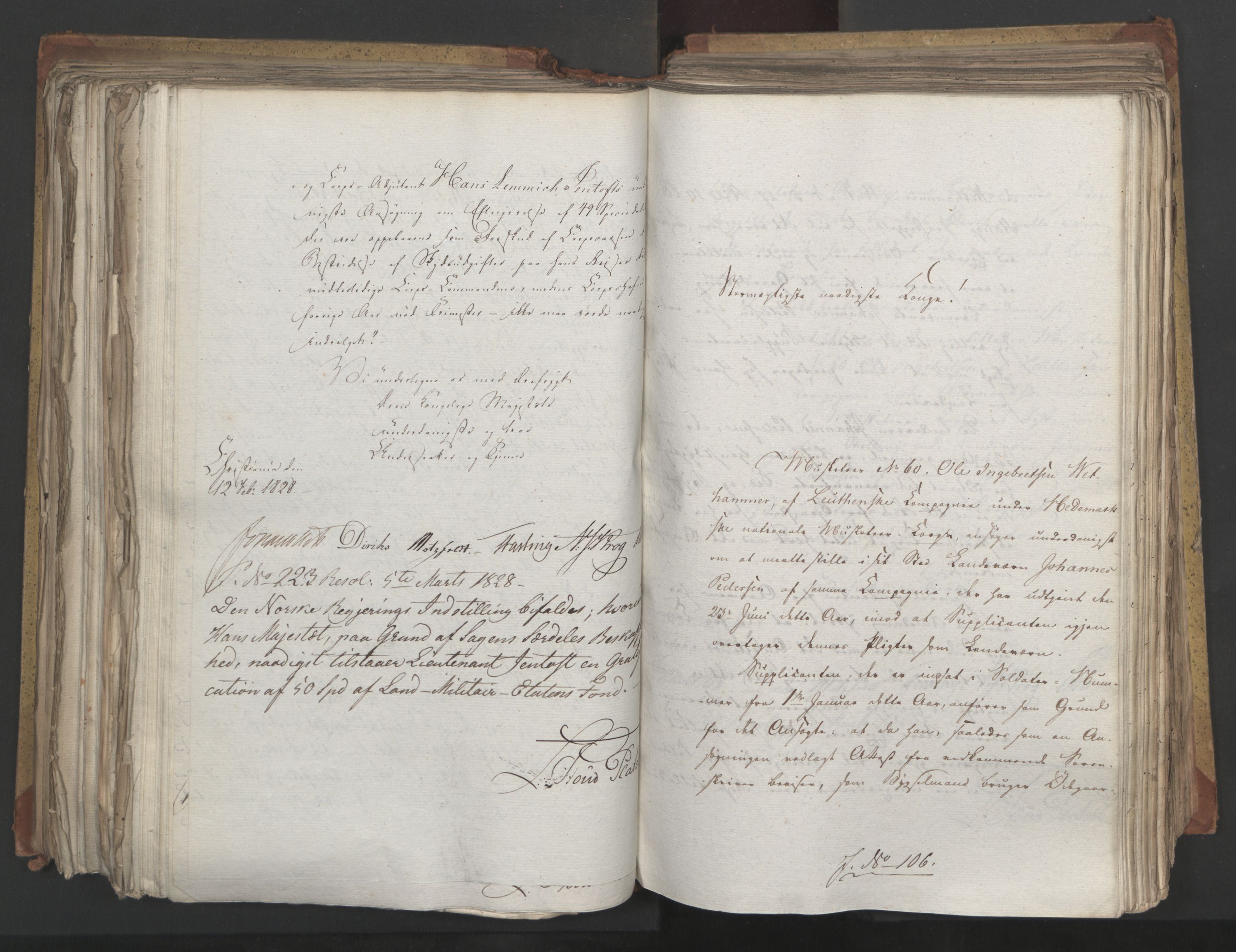 Statsrådsavdelingen i Stockholm, AV/RA-S-1003/D/Da/L0054: Regjeringsinnstillinger nr. 1-230, 1828, p. 363