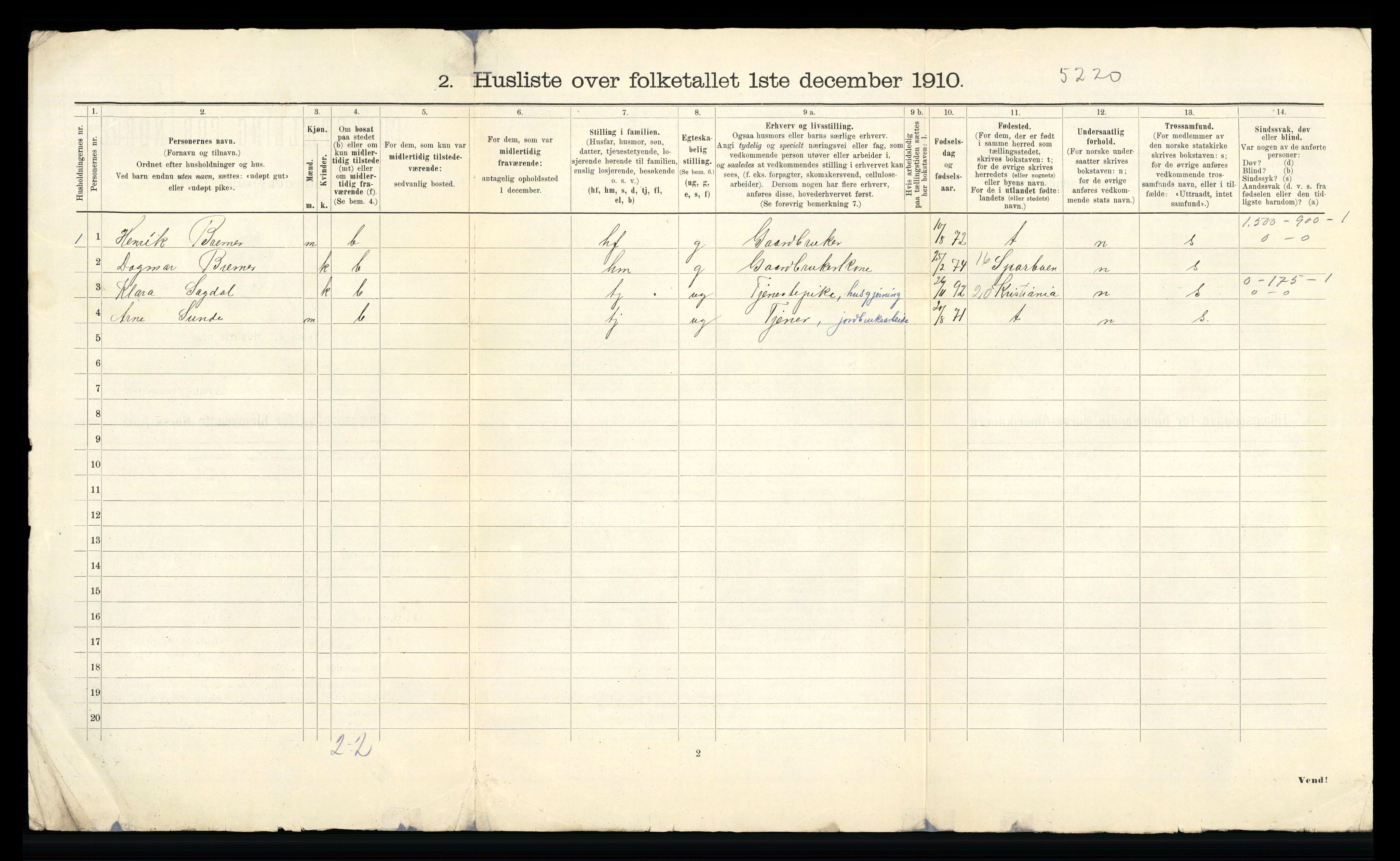 RA, 1910 census for Egge, 1910, p. 24