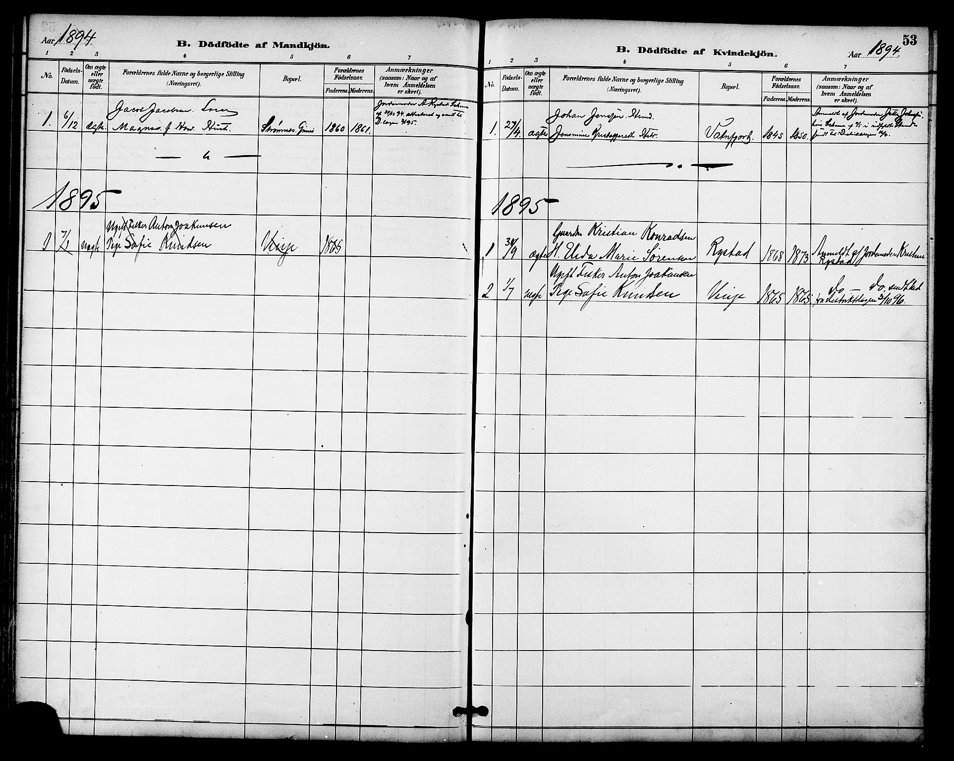 Ministerialprotokoller, klokkerbøker og fødselsregistre - Nordland, AV/SAT-A-1459/876/L1097: Parish register (official) no. 876A03, 1886-1896, p. 53