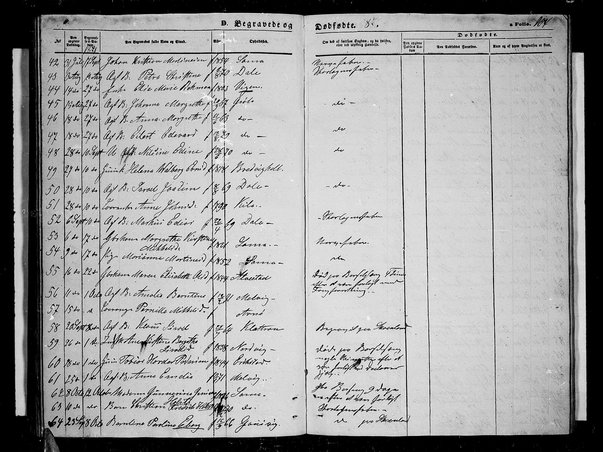 Trondenes sokneprestkontor, SATØ/S-1319/H/Hb/L0009klokker: Parish register (copy) no. 9, 1870-1876, p. 184