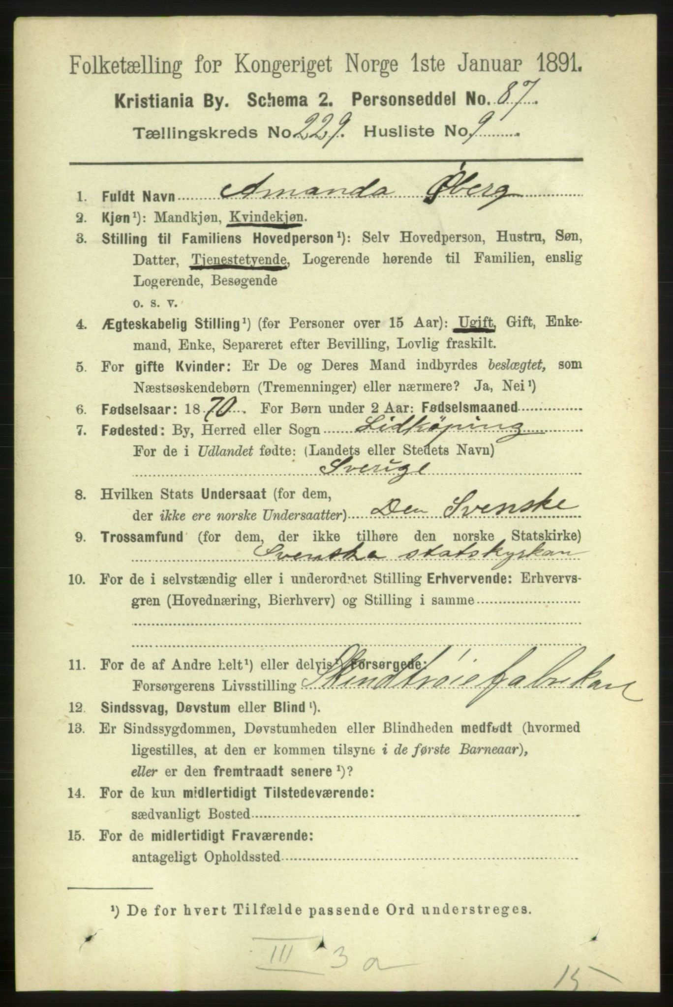 RA, 1891 census for 0301 Kristiania, 1891, p. 140758