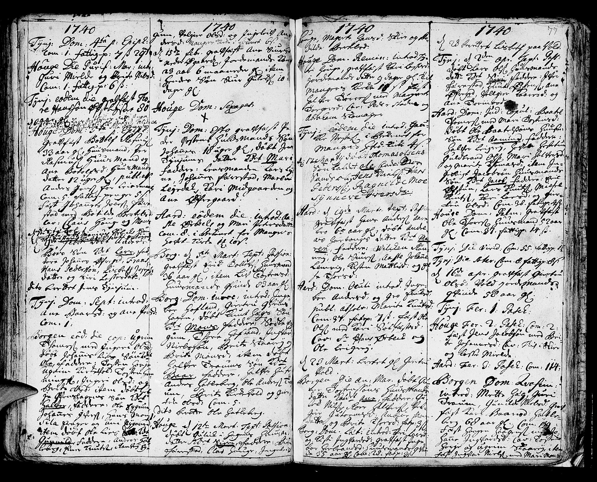 Lærdal sokneprestembete, SAB/A-81201: Parish register (official) no. A 1, 1711-1752, p. 77