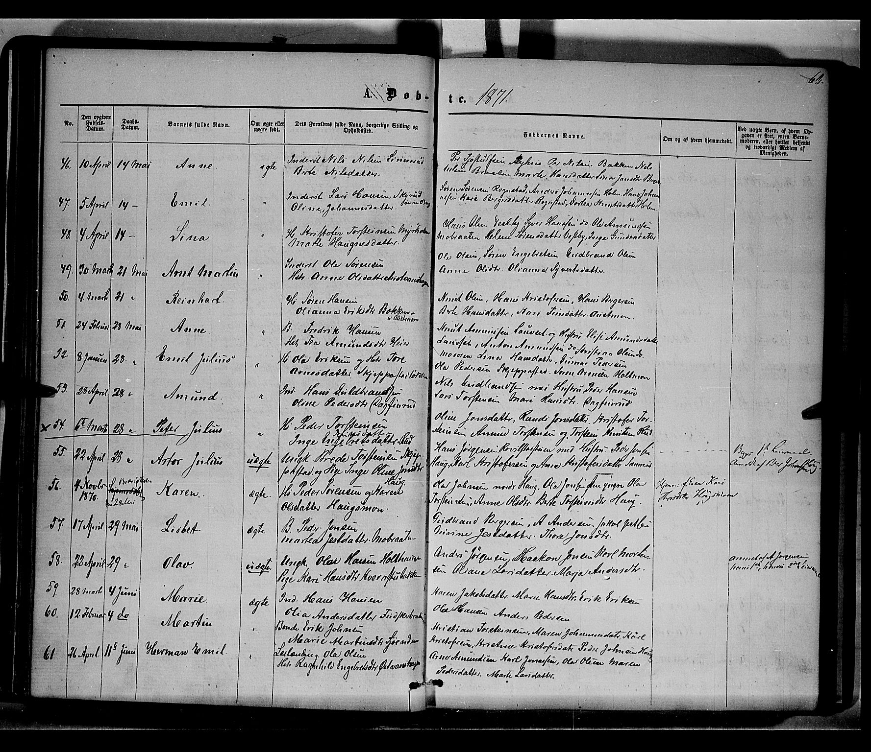 Nord-Odal prestekontor, AV/SAH-PREST-032/H/Ha/Haa/L0004: Parish register (official) no. 4, 1866-1873, p. 63