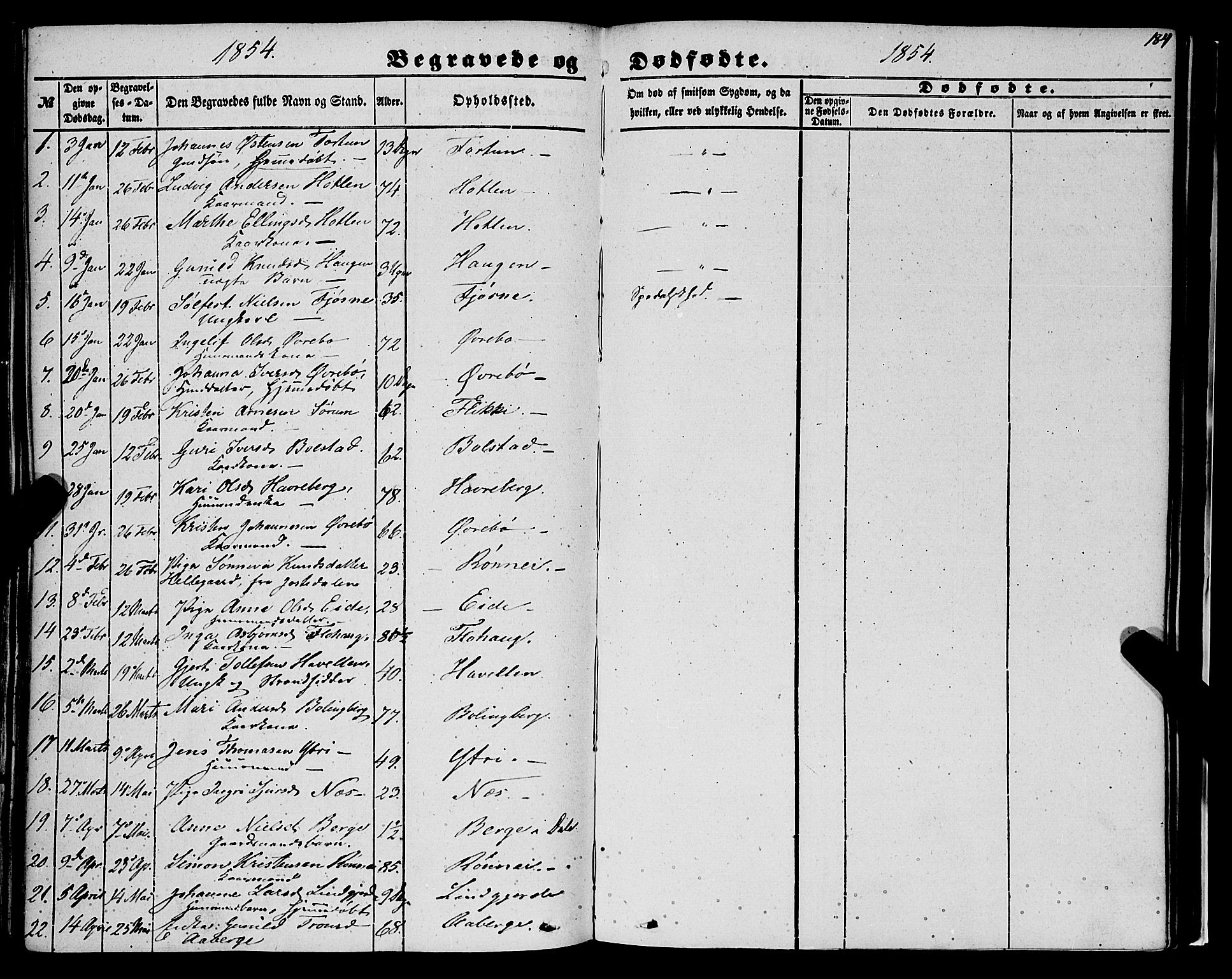 Luster sokneprestembete, AV/SAB-A-81101/H/Haa/Haaa/L0007: Parish register (official) no. A 7, 1849-1859, p. 184