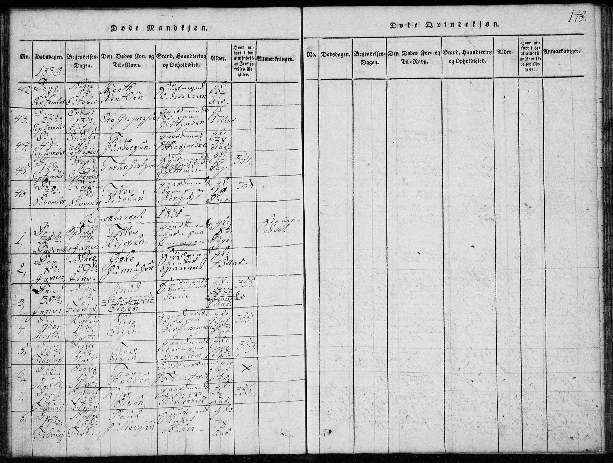 Rollag kirkebøker, SAKO/A-240/G/Ga/L0001: Parish register (copy) no. I 1, 1814-1831, p. 140