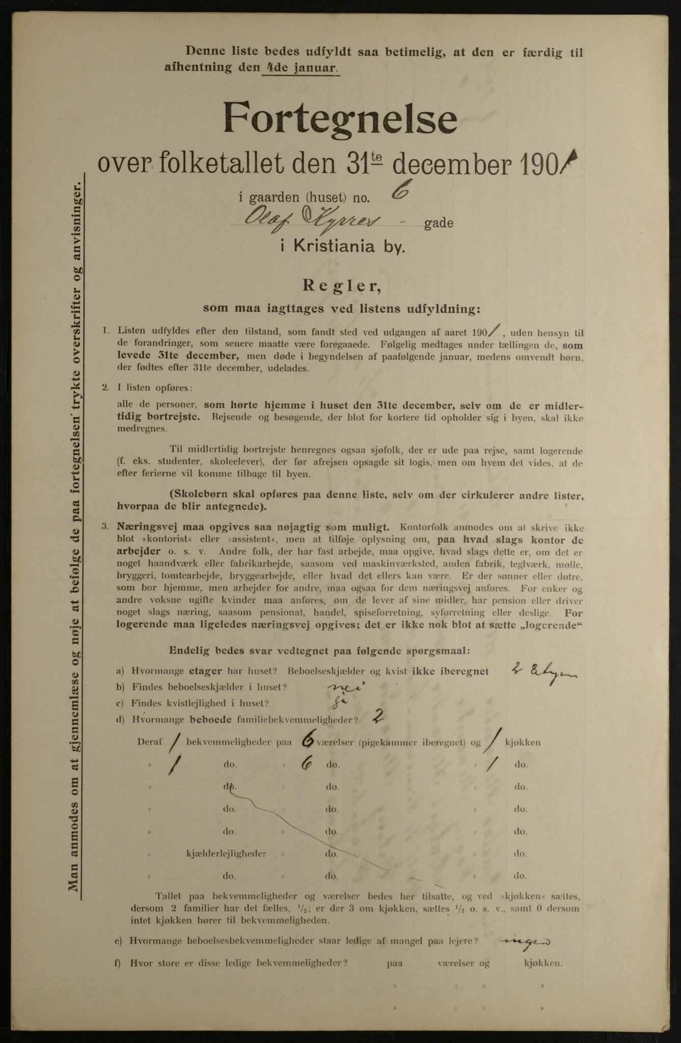 OBA, Municipal Census 1901 for Kristiania, 1901, p. 11540