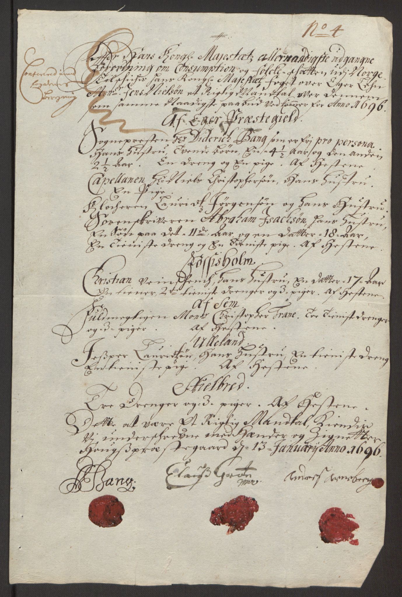 Rentekammeret inntil 1814, Reviderte regnskaper, Fogderegnskap, RA/EA-4092/R30/L1694: Fogderegnskap Hurum, Røyken, Eiker og Lier, 1694-1696, p. 435