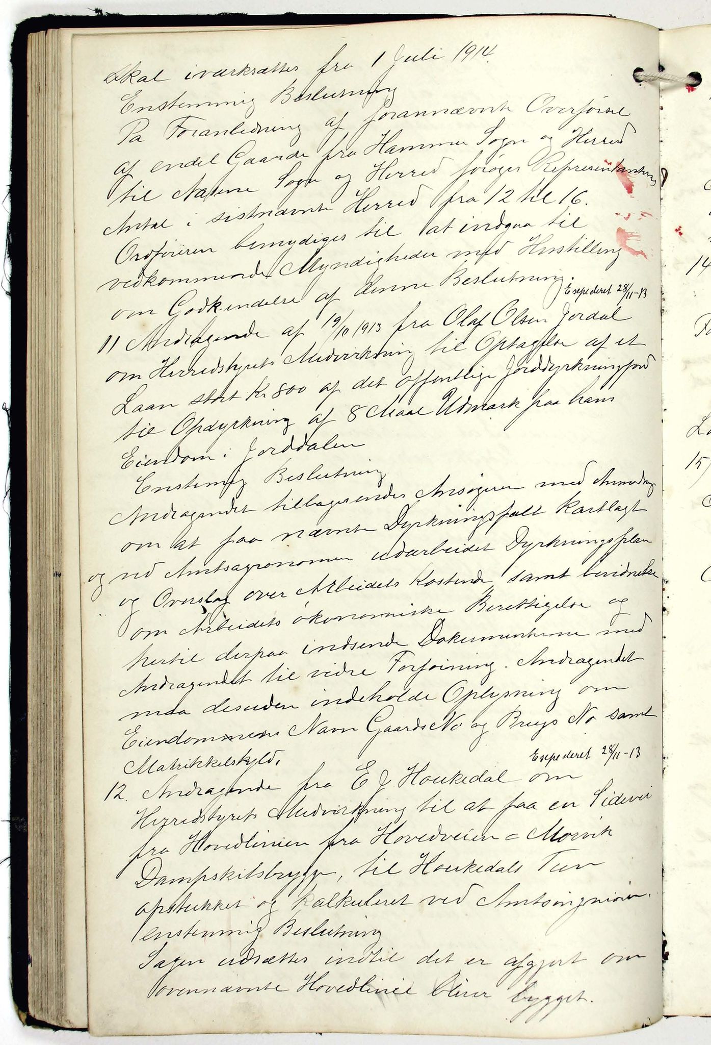 Åsane kommune. Formannskapet, BBA/A-1252/A, 1909-1916, p. 69b