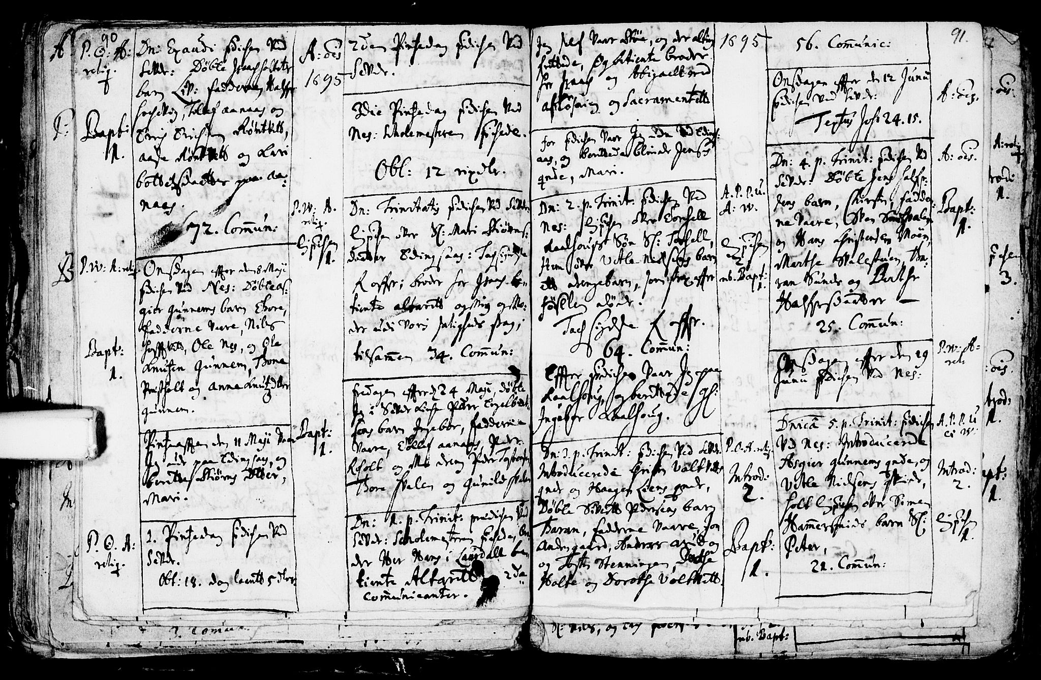 Sauherad kirkebøker, AV/SAKO-A-298/F/Fa/L0002: Parish register (official) no. I 2, 1681-1720, p. 90-91