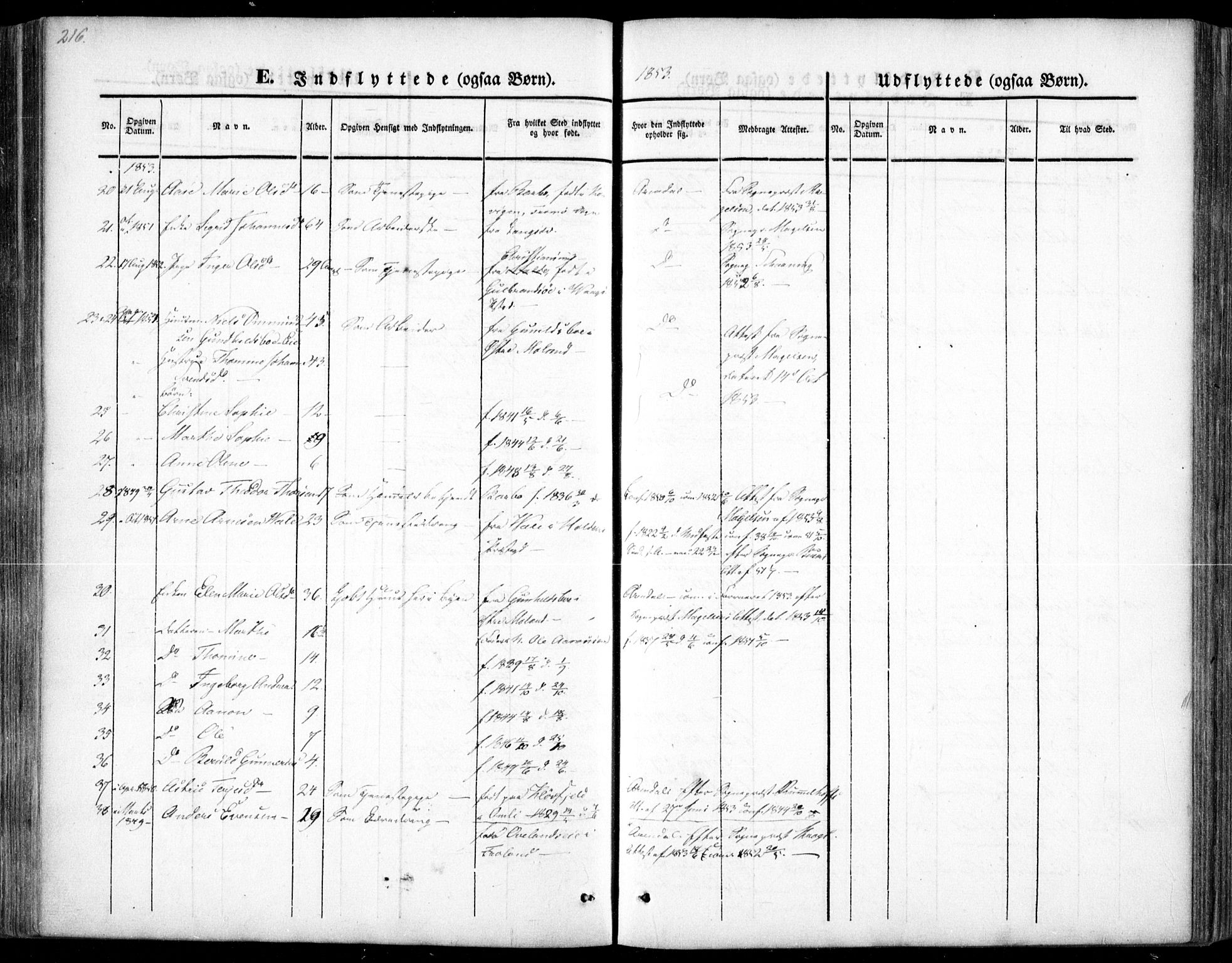 Arendal sokneprestkontor, Trefoldighet, AV/SAK-1111-0040/F/Fa/L0005: Parish register (official) no. A 5, 1838-1854, p. 316