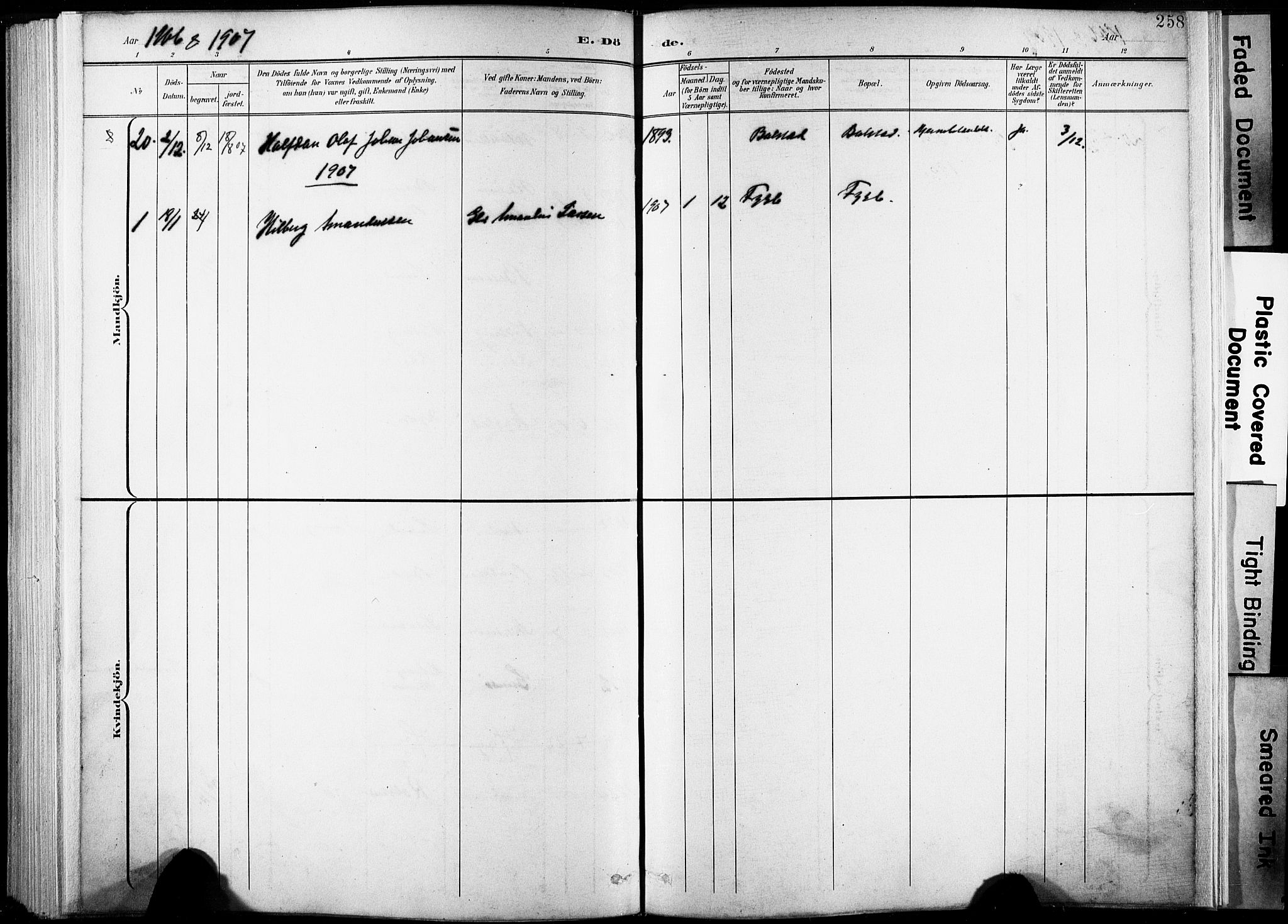 Ministerialprotokoller, klokkerbøker og fødselsregistre - Nordland, AV/SAT-A-1459/881/L1151: Parish register (official) no. 881A04, 1899-1907, p. 258