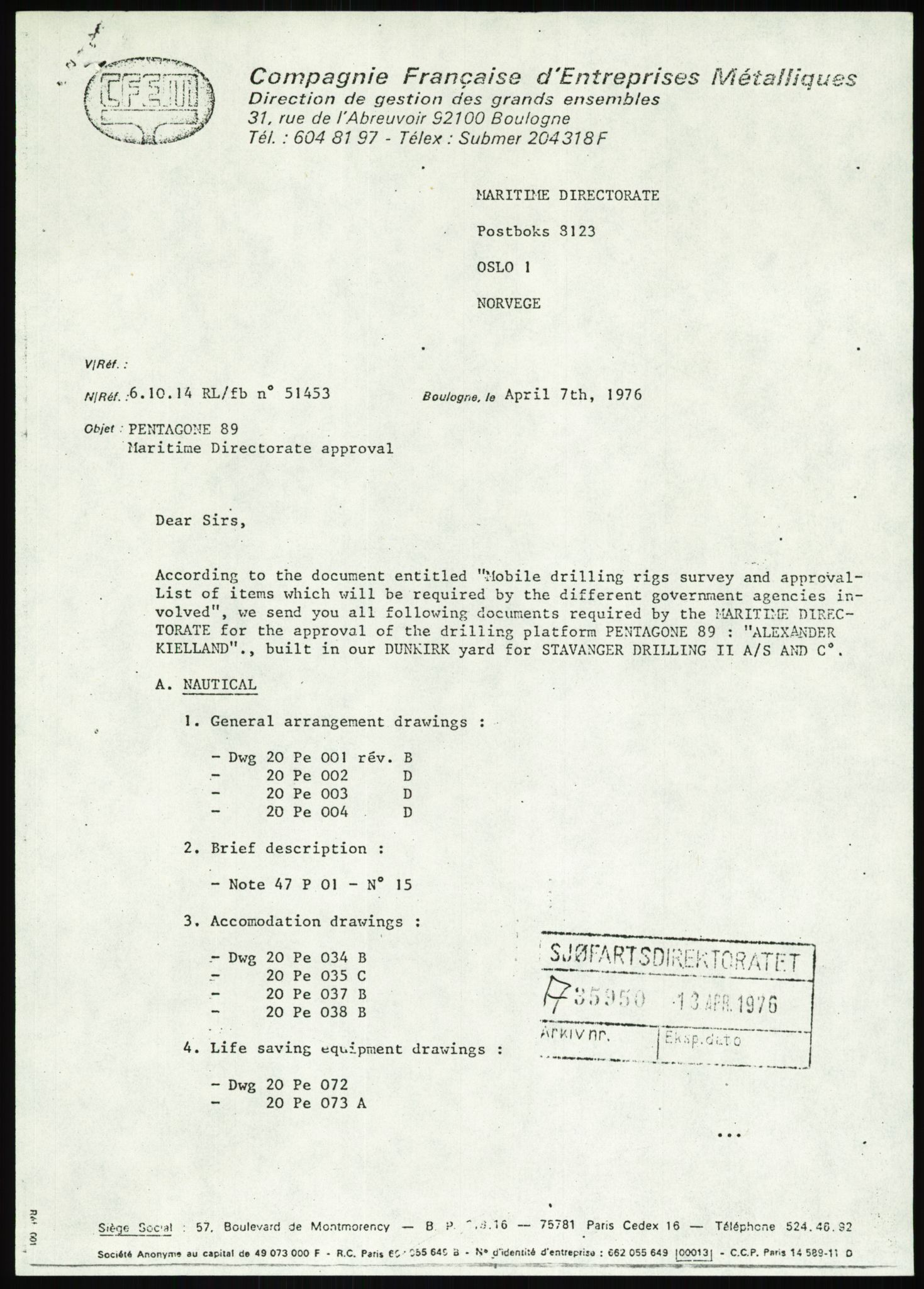 Justisdepartementet, Granskningskommisjonen ved Alexander Kielland-ulykken 27.3.1980, AV/RA-S-1165/D/L0013: H Sjøfartsdirektoratet og Skipskontrollen (H25-H43, H45, H47-H48, H50, H52)/I Det norske Veritas (I34, I41, I47), 1980-1981, p. 679