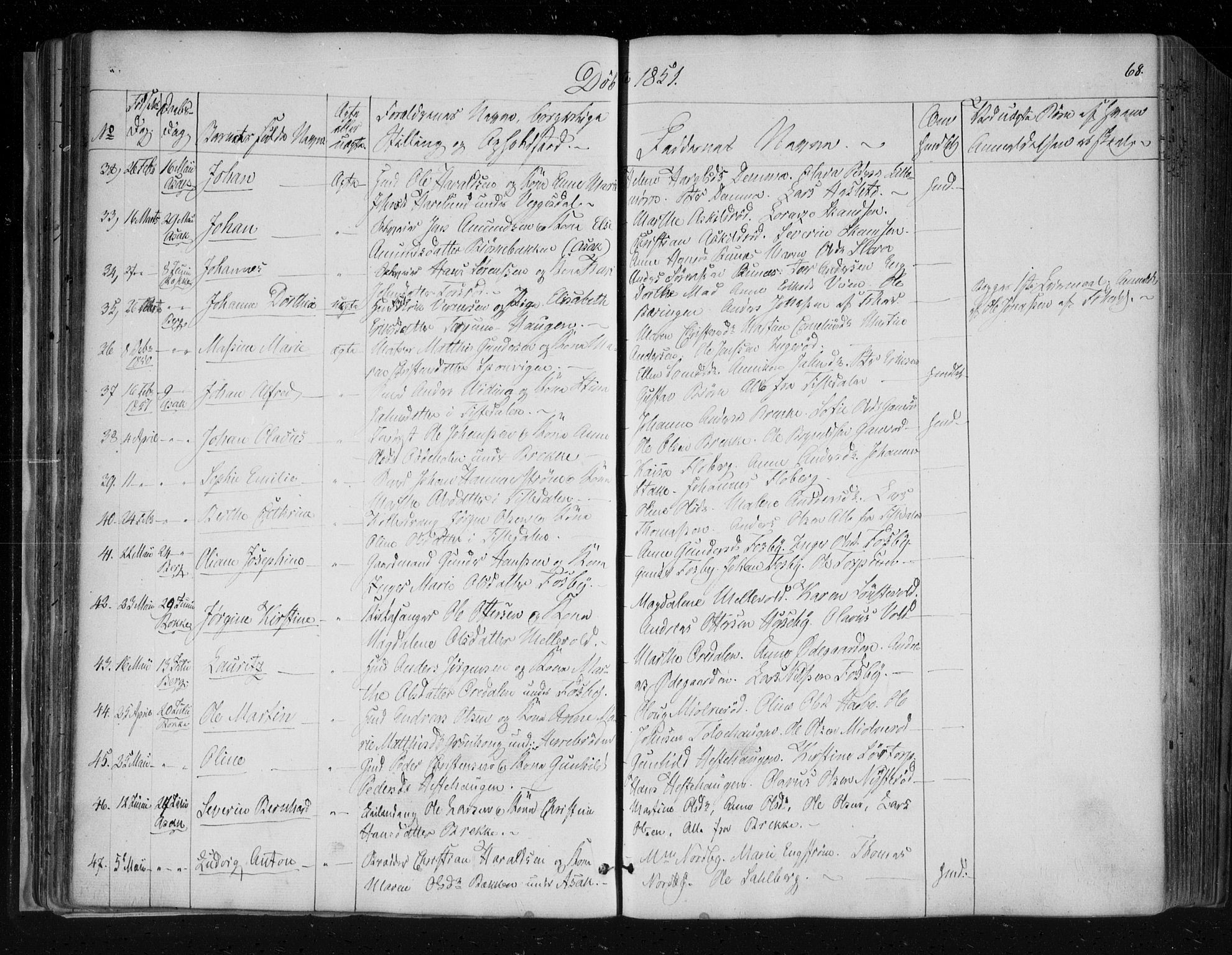 Berg prestekontor Kirkebøker, AV/SAO-A-10902/F/Fa/L0004: Parish register (official) no. I 4, 1843-1860, p. 68