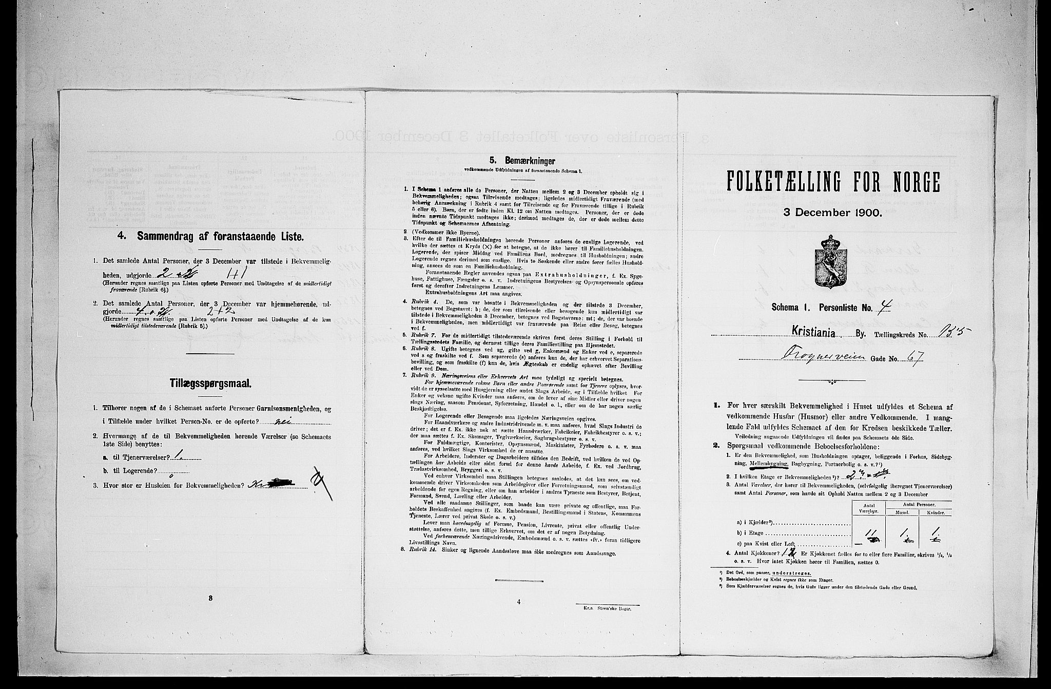 SAO, 1900 census for Kristiania, 1900, p. 26272