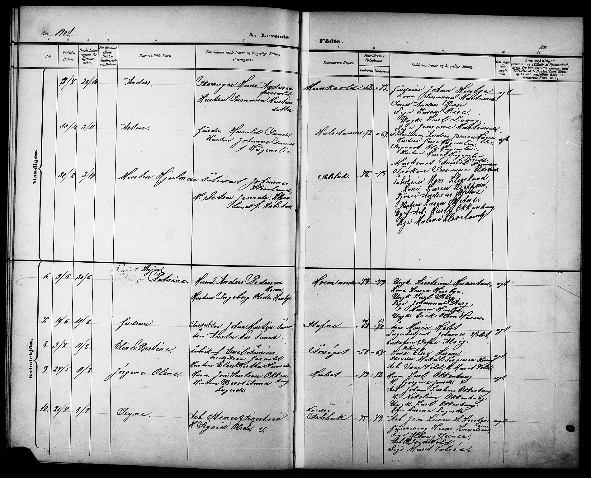 Ministerialprotokoller, klokkerbøker og fødselsregistre - Sør-Trøndelag, SAT/A-1456/611/L0355: Parish register (copy) no. 611C03, 1897-1914