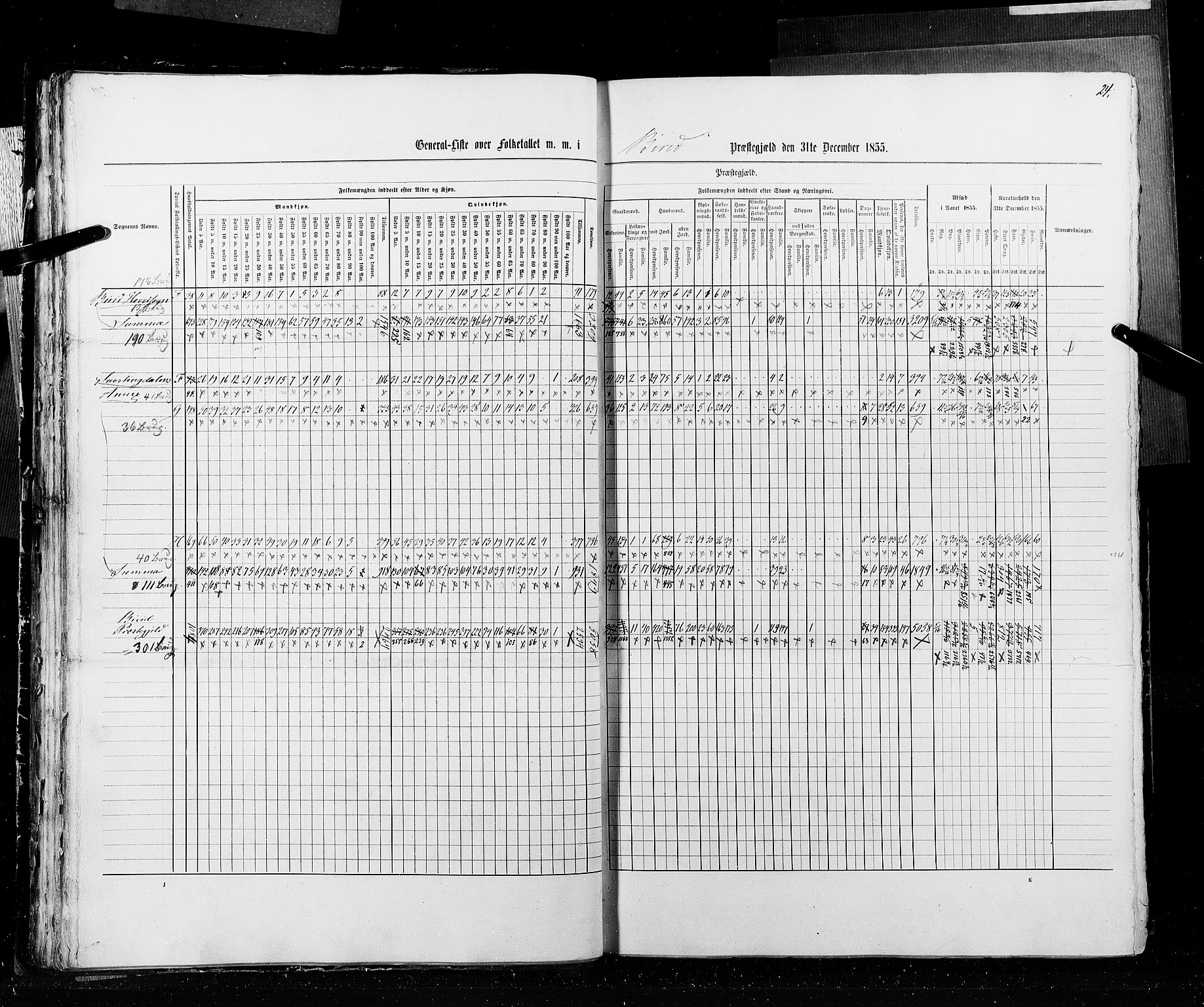 RA, Census 1855, vol. 2: Kristians amt, Buskerud amt og Jarlsberg og Larvik amt, 1855, p. 24