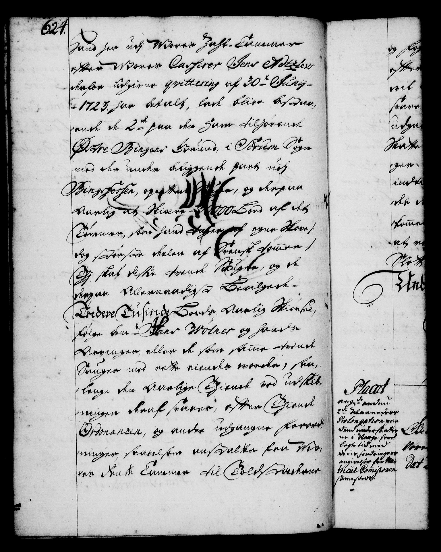 Rentekammeret, Kammerkanselliet, RA/EA-3111/G/Gg/Gga/L0001: Norsk ekspedisjonsprotokoll med register (merket RK 53.1), 1720-1723, p. 624