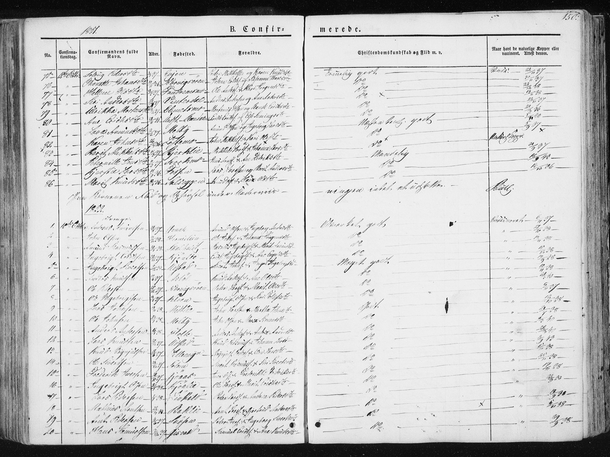 Ministerialprotokoller, klokkerbøker og fødselsregistre - Sør-Trøndelag, SAT/A-1456/668/L0805: Parish register (official) no. 668A05, 1840-1853, p. 150