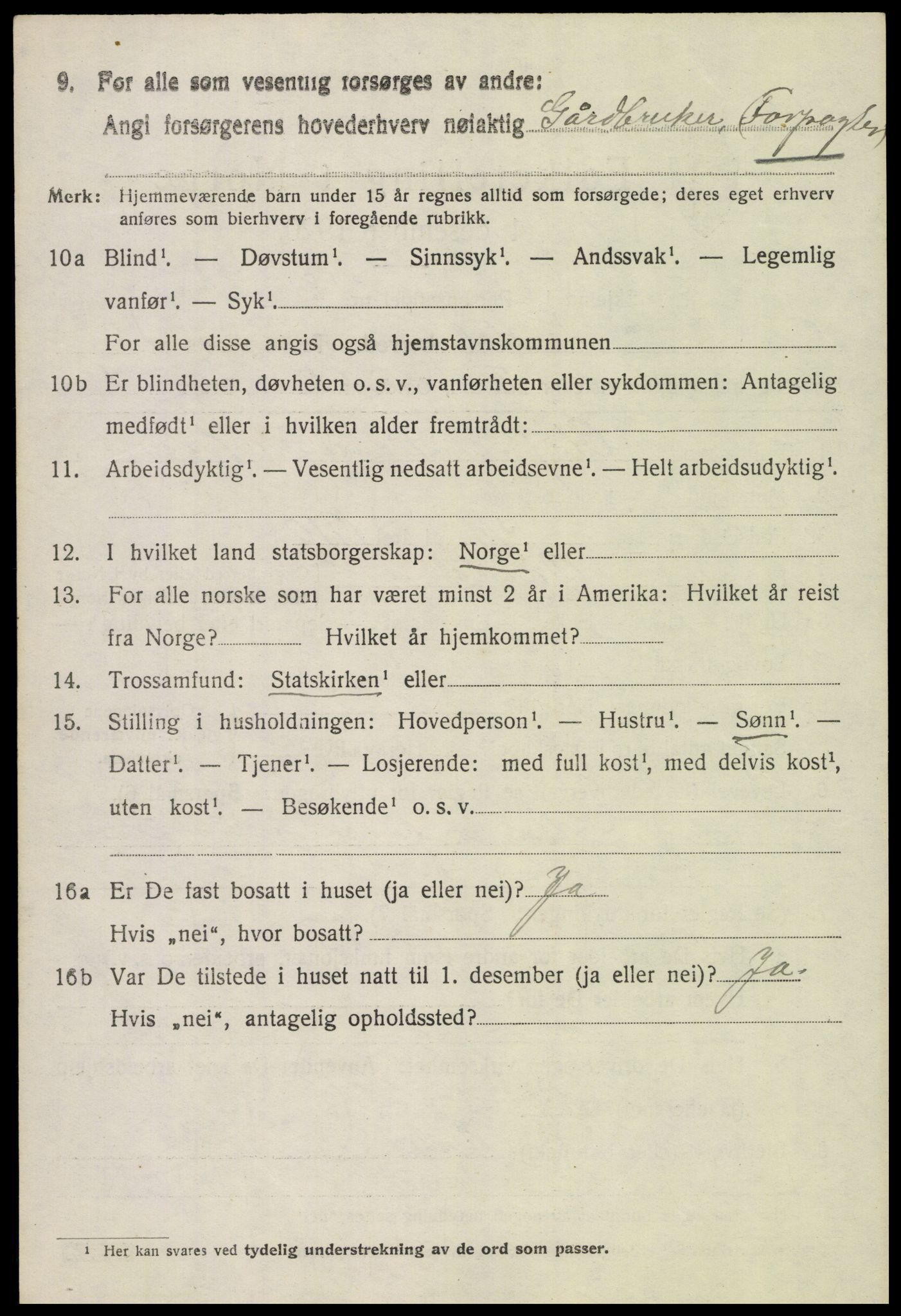 SAH, 1920 census for Vardal, 1920, p. 2460