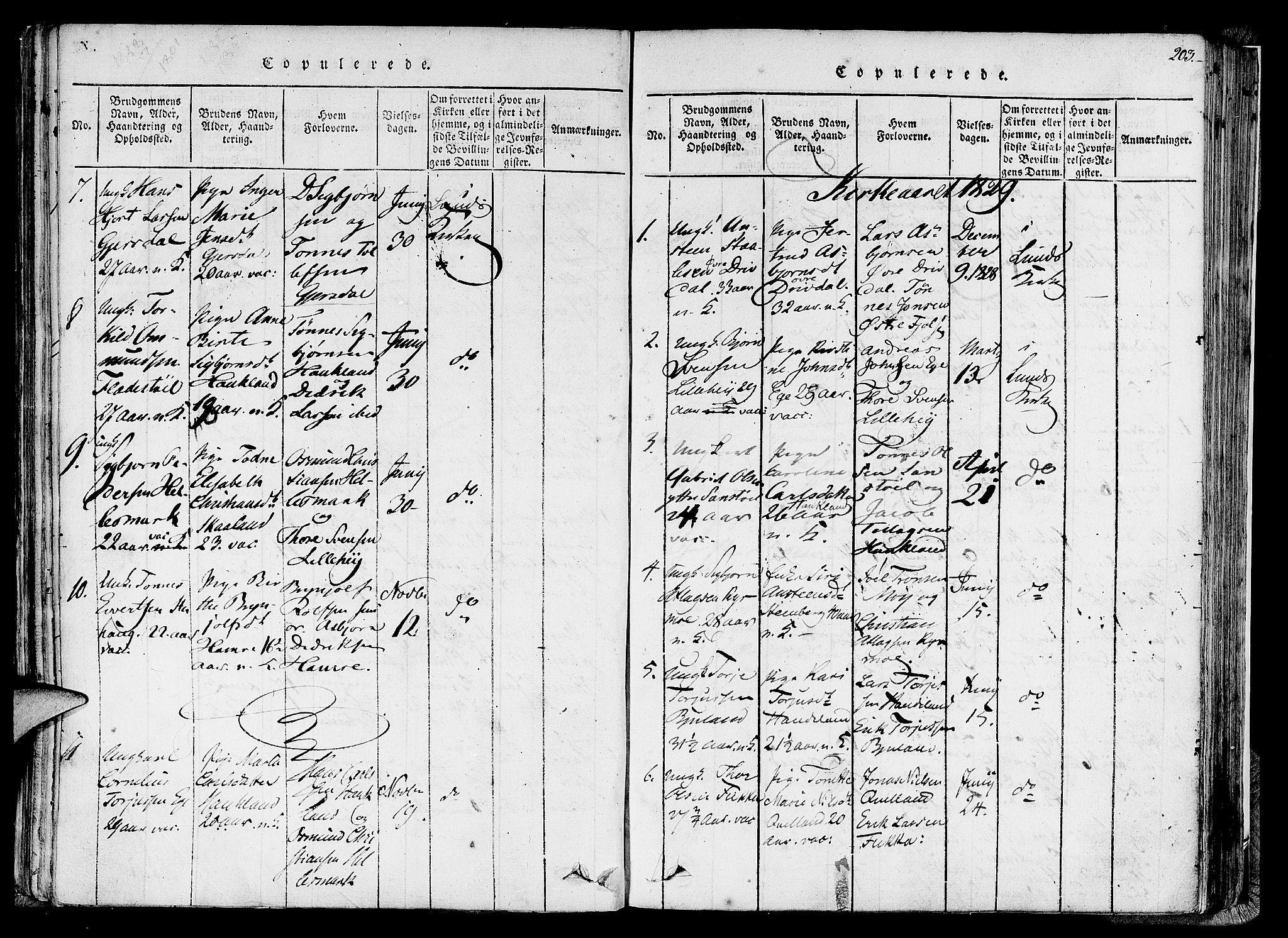 Lund sokneprestkontor, AV/SAST-A-101809/S06/L0005: Parish register (official) no. A 5, 1815-1833, p. 203